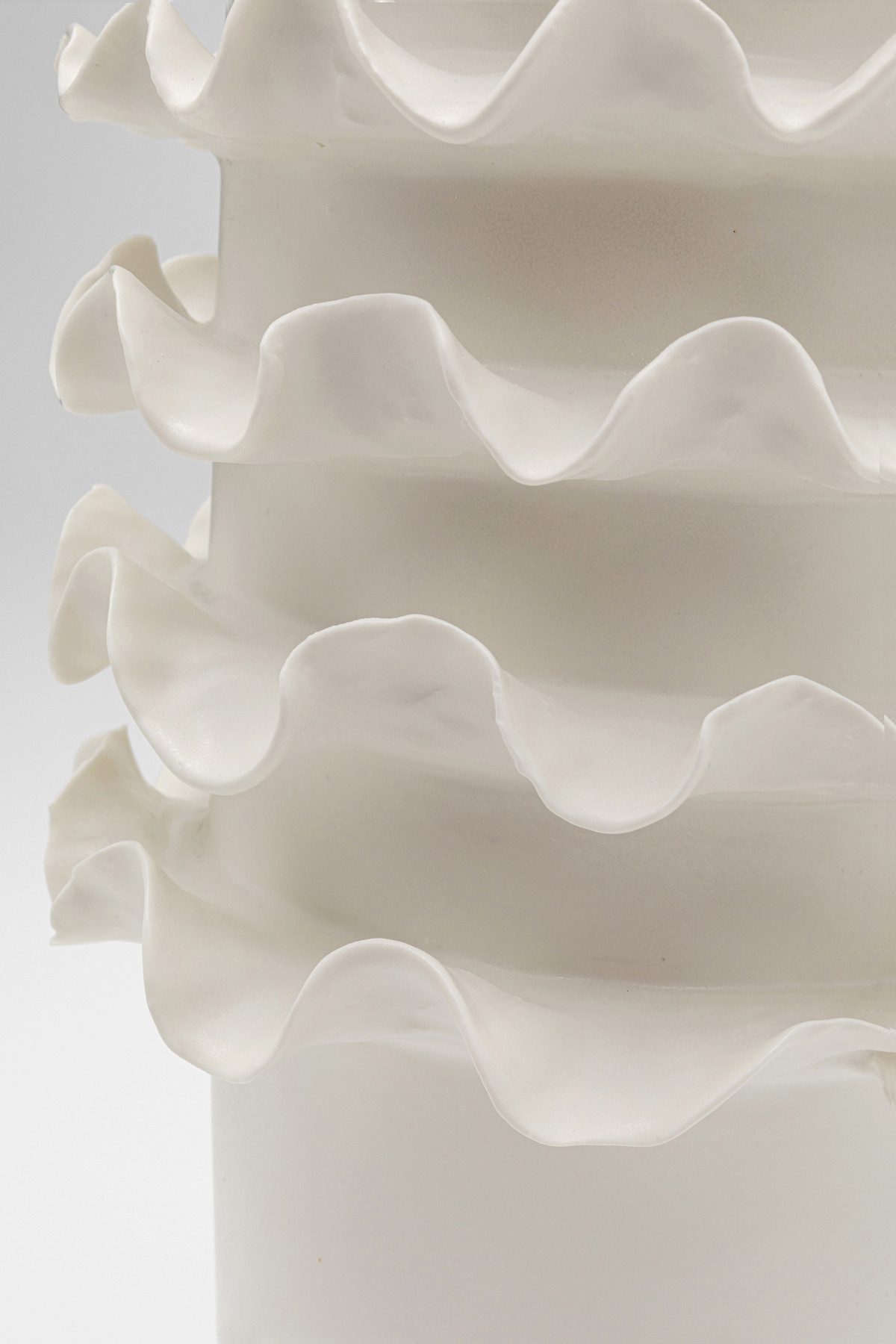 Kare Design Dekovase Viento Weiß, 35 oder 39 cm