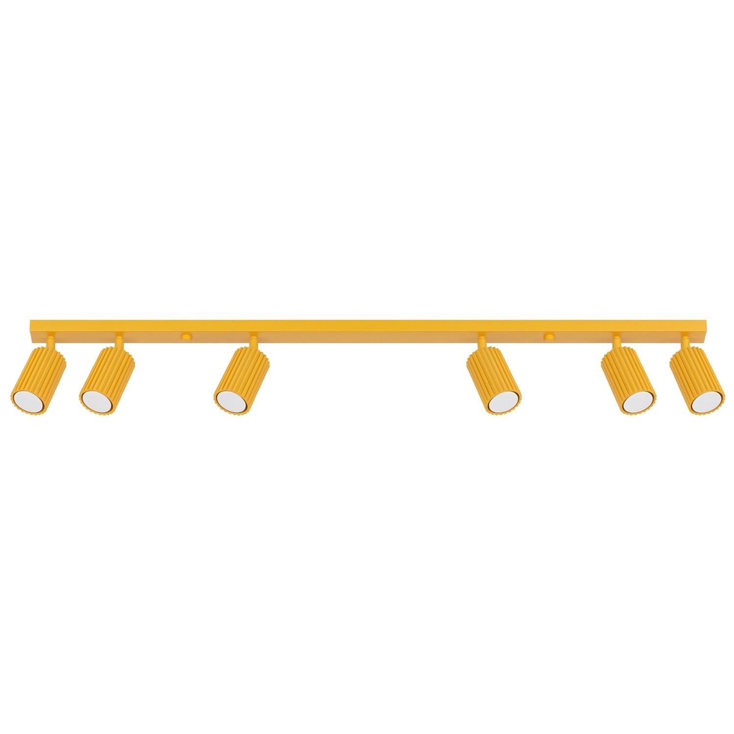 Licht-Erlebnisse Deckenstrahler BERTA, ohne Leuchtmittel, Aluminium verstellbar Gelb GU10 länglich Modern