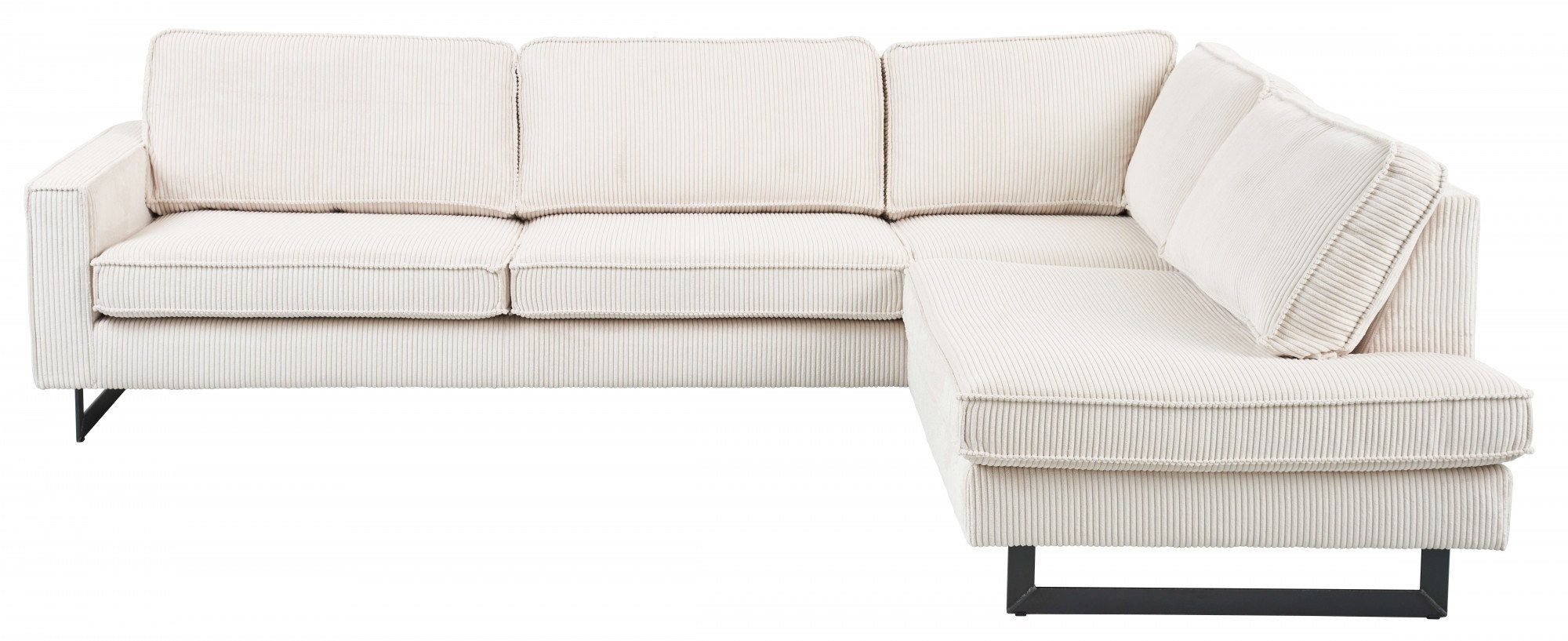 Places of Style Ecksofa "Pinto, 290 cm, Cord, Chenille, Lederoptik, Ottoman günstig online kaufen
