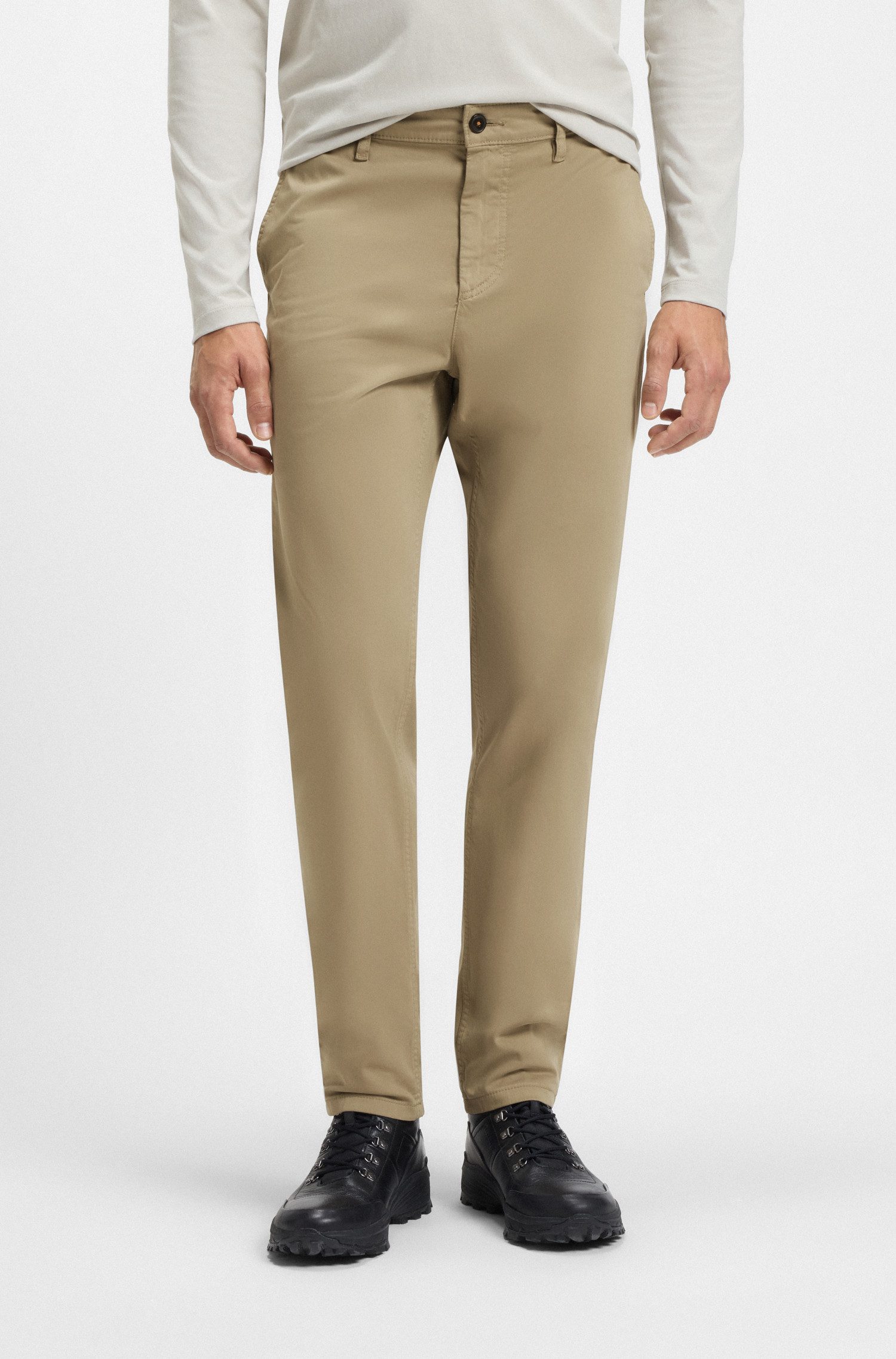 BOSS ORANGE Chinohose tapered mit BOSS günstig online kaufen