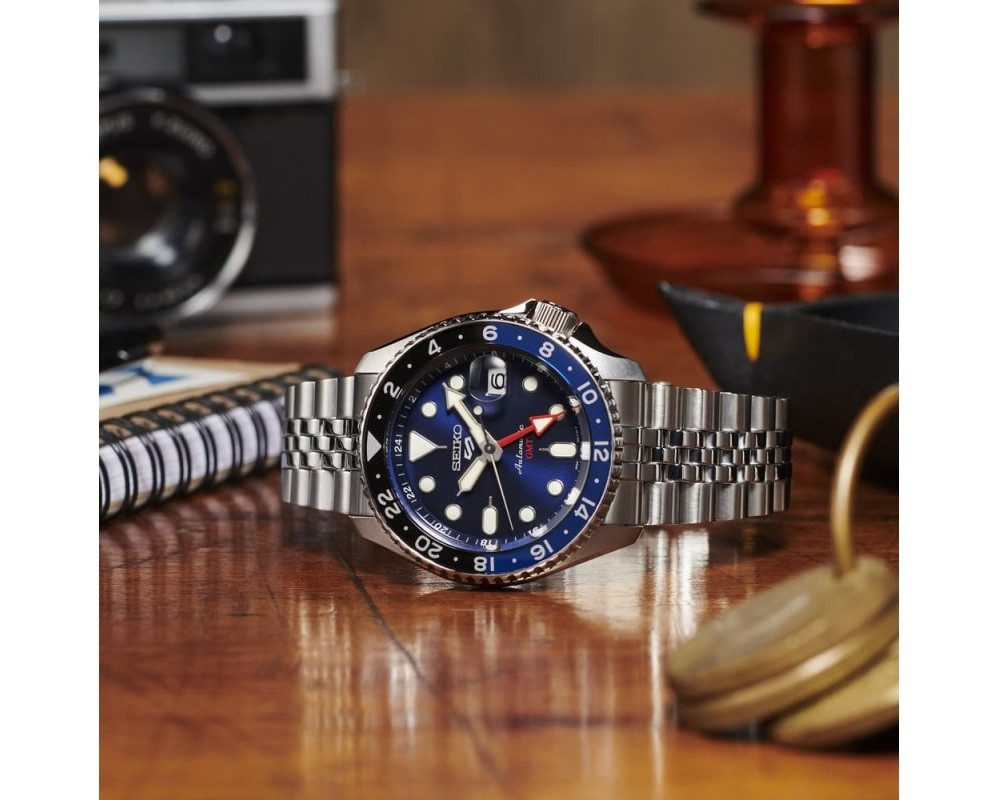 Seiko Automatikuhr Herrenuhr Seiko 5 Sports Automatik GMT SSK003K1