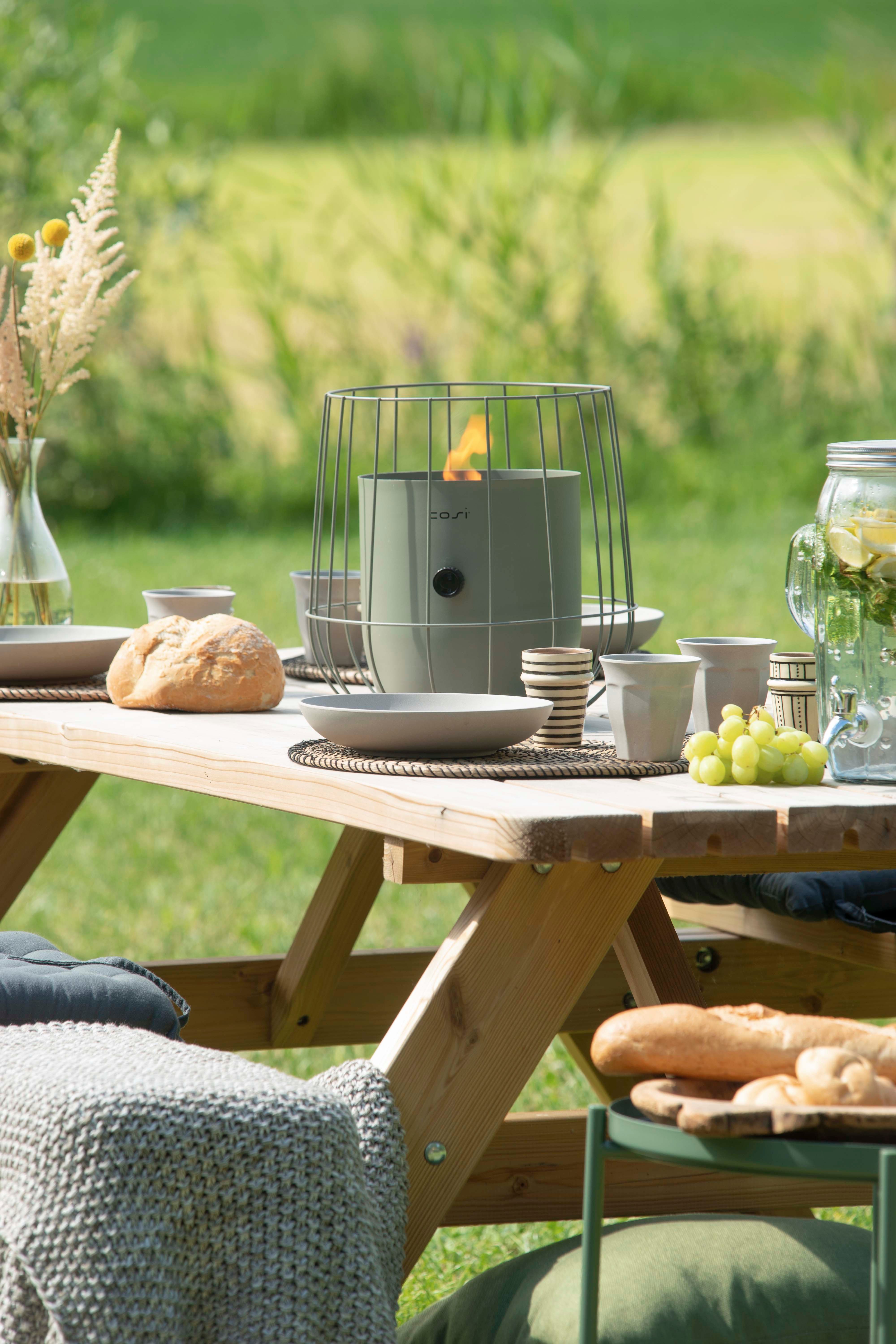 COSI Tischfeuer Cosifire Tischfeuer Cosiscoop BASKET olive, Ø 31x31cm