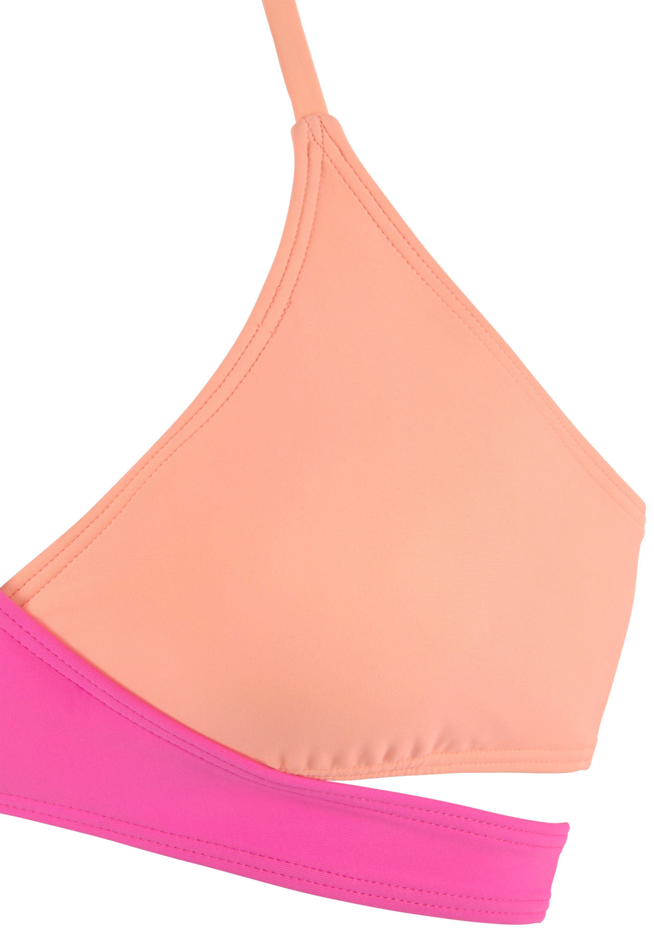 Bench. Triangel-Bikini gewickelt in zweifarbigem Design – Bild 3 von 5