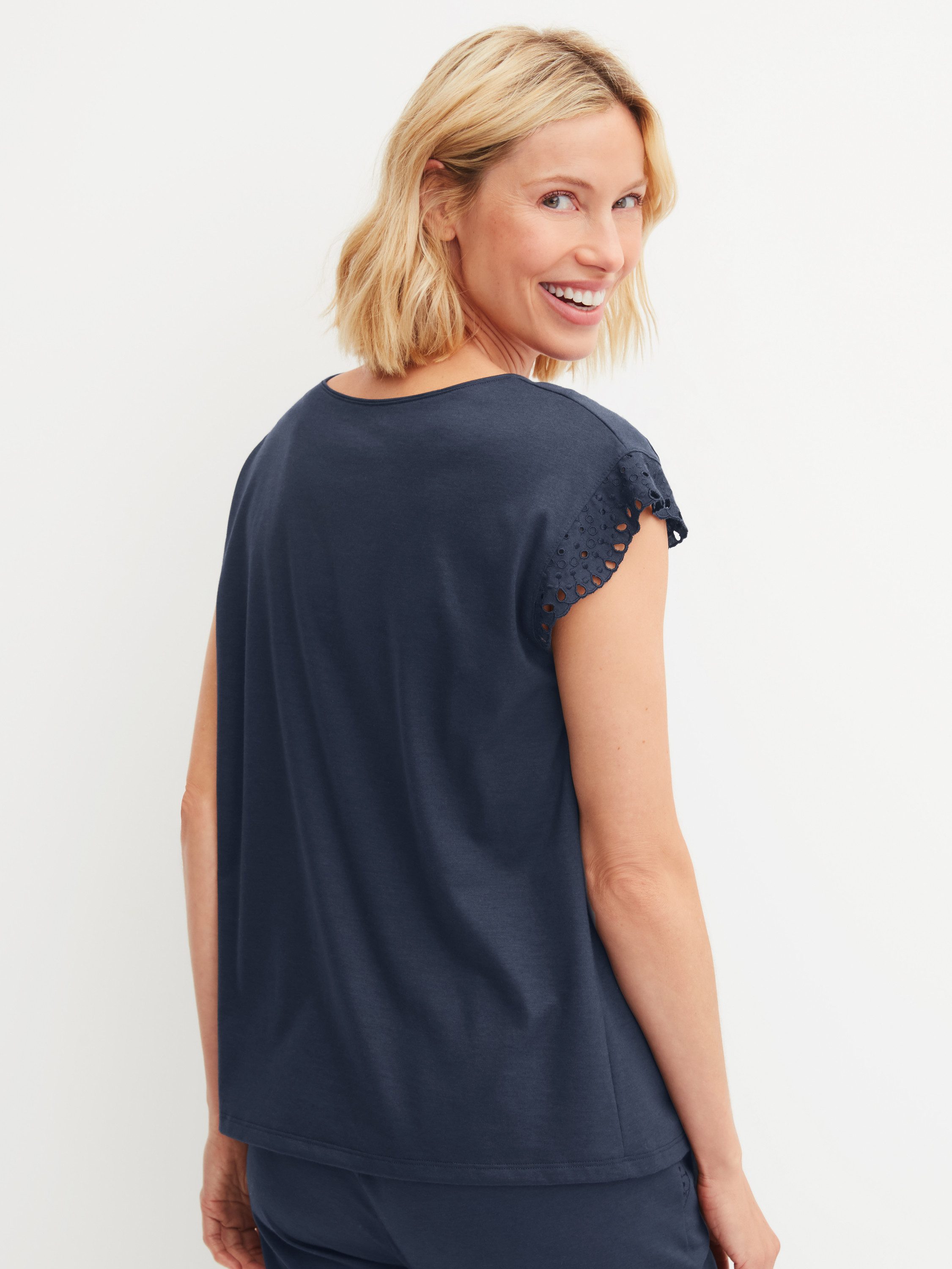 CALIDA Kurzarmshirt Favourites Tiles Damen (1-tlg) weiche Qualität, atmungsaktiv, temperaturausgleichend, pflegeleicht