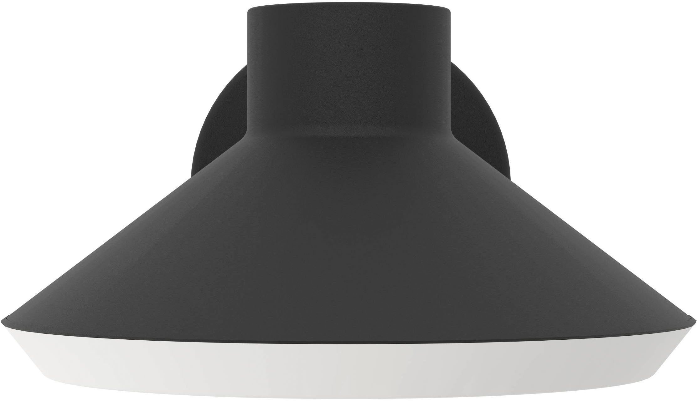 EGLO Wandleuchte Ninnarella Wandlampe, Außenbeleuchtung, Metall und Kunststoff, IP44, LED fest integriert, Wand-/Deckenleuchte - L20,5 x H11 x AL24 cm - schwarz - 1X4,6W inkl.