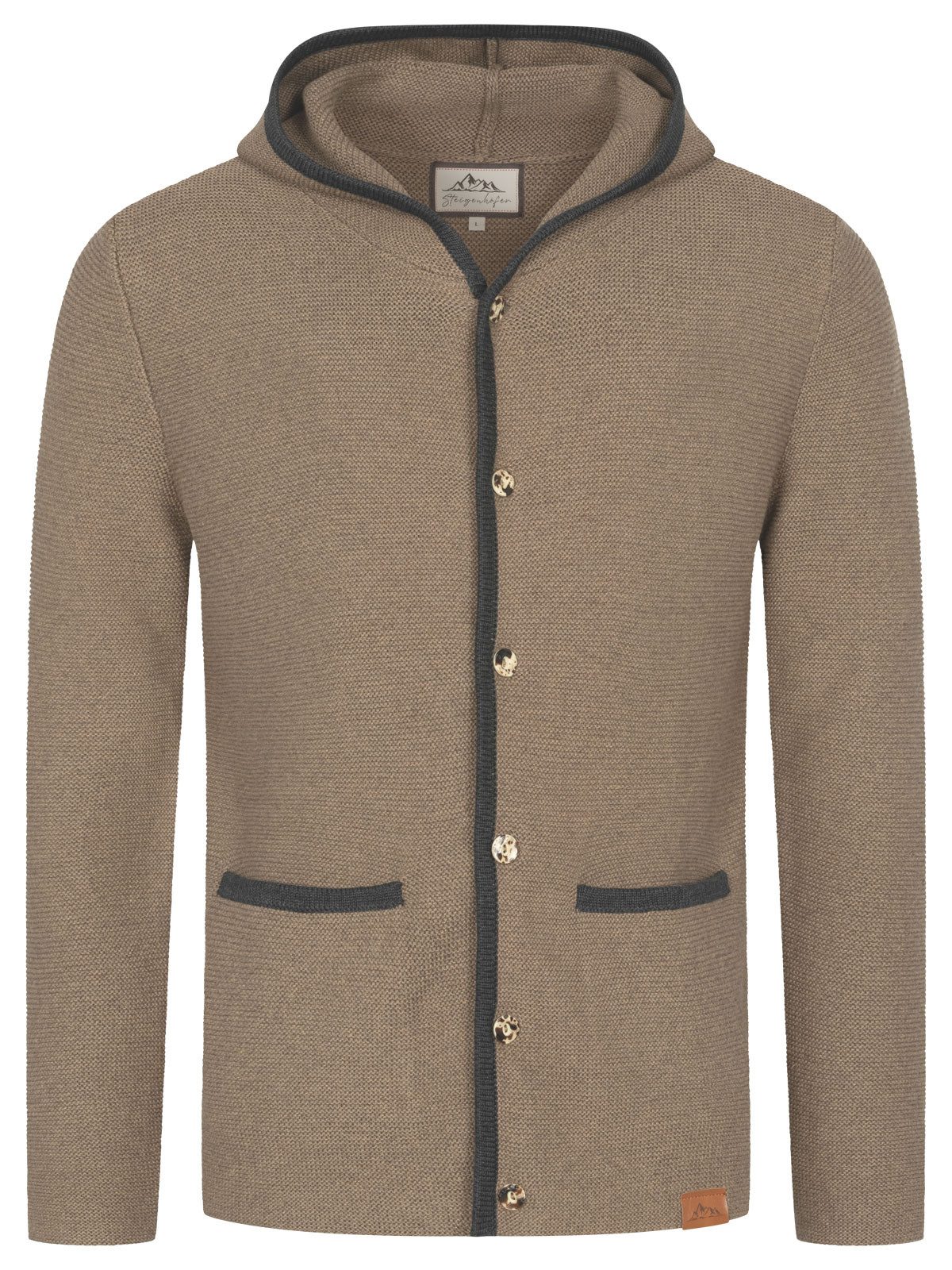 Steigenhöfer Manufaktur Trachtenstrickjacke MAX Cardigan für Männer mit Kap günstig online kaufen