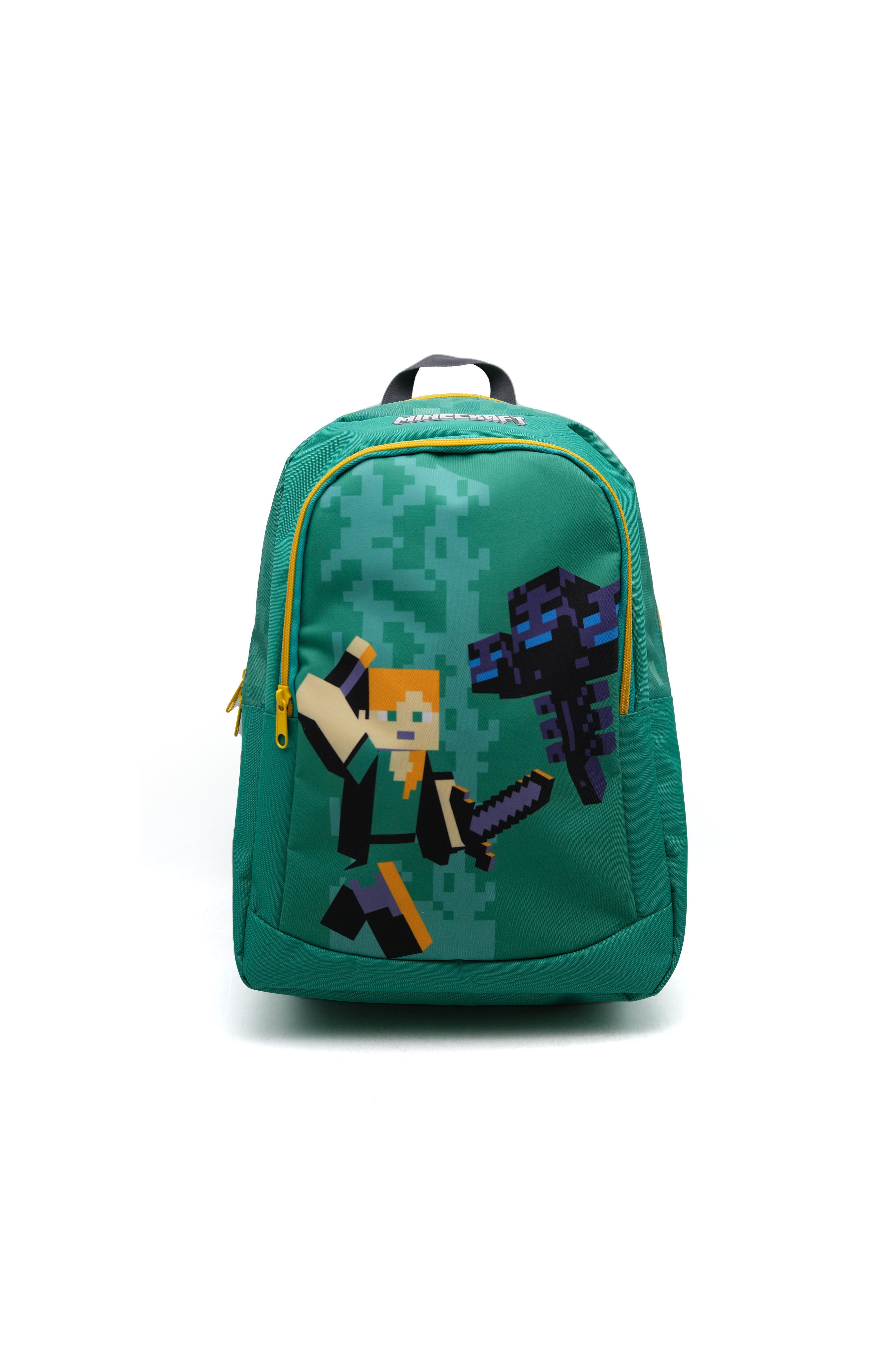 Rucksack 1 Minecraft + 38cm Reißverschlussfach 1 Schultasche Fronttasche