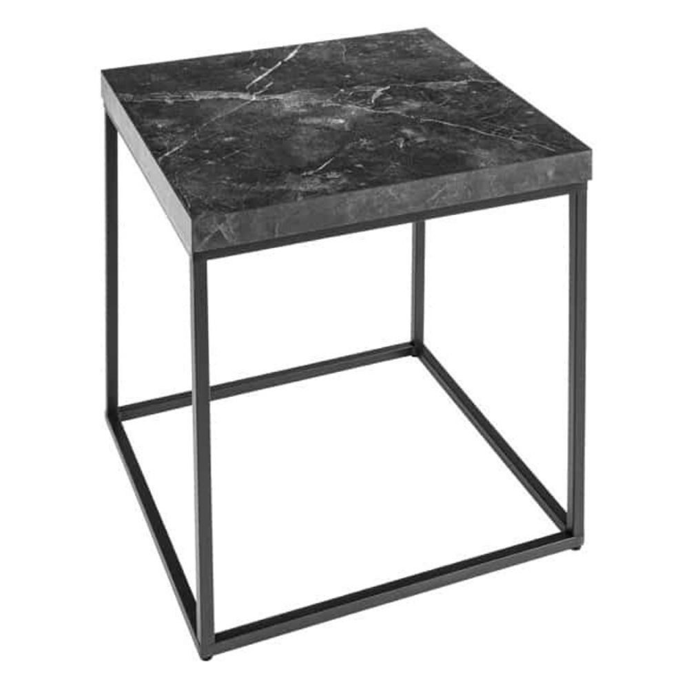 Couchtisch Design Beistelltisch STRIVE 45cm Marmor-Look Wohnzimmertisch