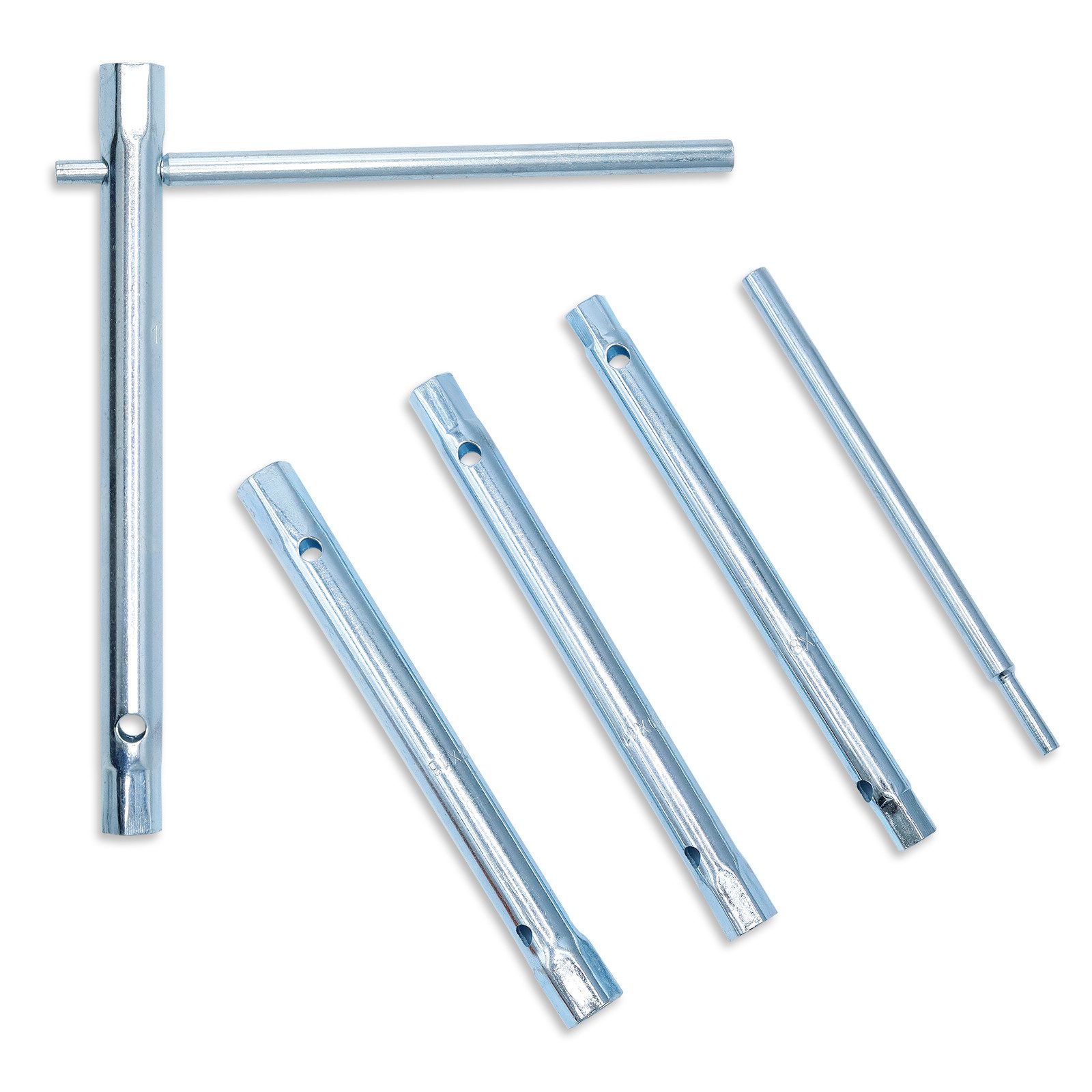 CCLIFE Bit- und Steckschlüsselset Rohrsteckschlüsselsatz 4-tlg 8-12 mm & 10-tlg 6-22 mm, 4-St.