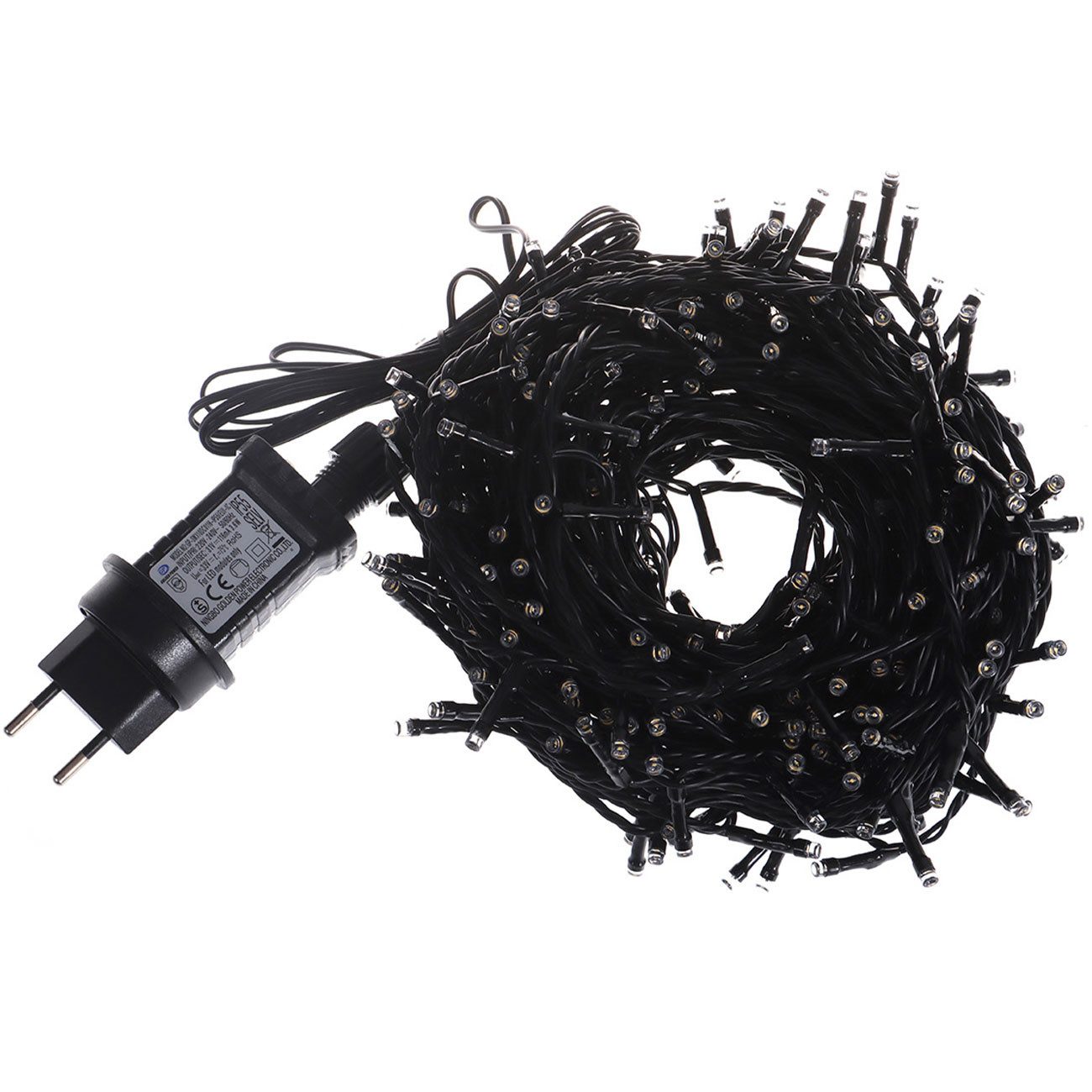 shop'n smile ideoon LED-Lichterkette XL Lichterkette 320 LEDs warmweiß, 24m für Innen & Außen IP44, 320 LED-Lichterkette 24m Länge + 2m Zuleitung, IP44 innen & außen