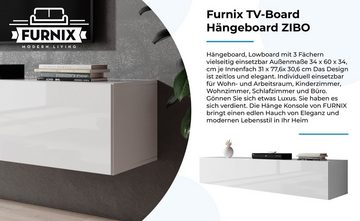 Furnix TV-Board Hängeboard ZIBO Lowboard TV-Schrank modern, Breite 160 cm, Höhe 34 cm, Tiefe 40 cm