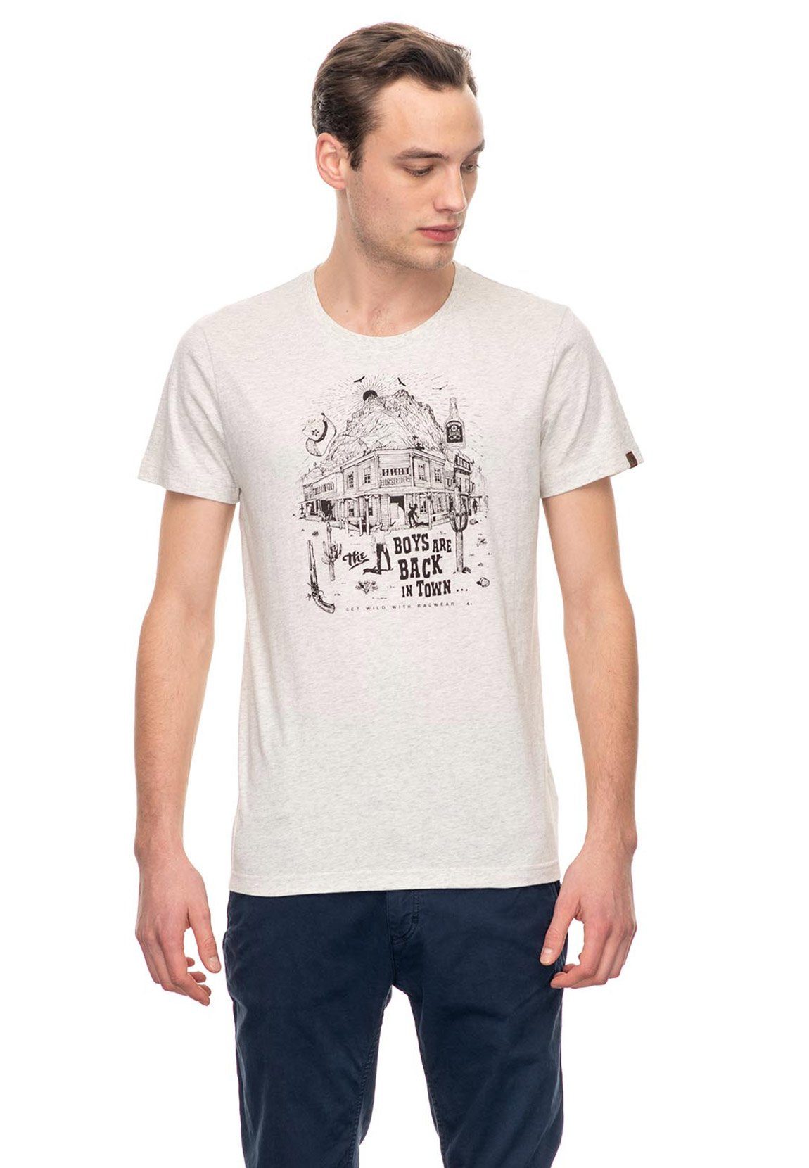 White Ragwear Weiss Herren T-Shirt T-Shirt 7000 KEETON 2042-15002 Ragwear