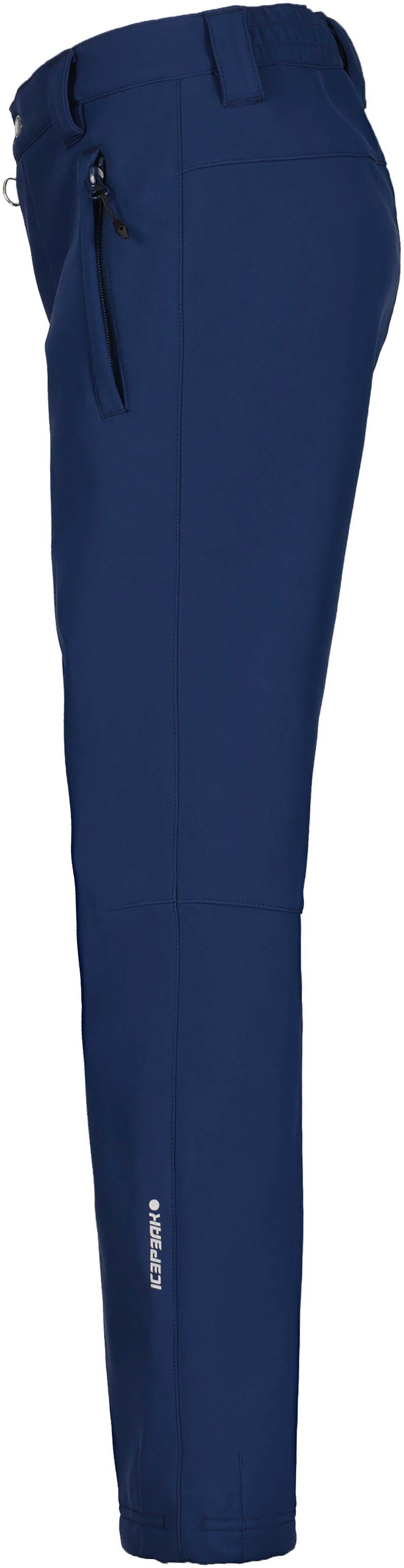 KABWE Softshellhose mit Reißverschlusstaschen für Kinder Icepeak - BLUE JR DARK