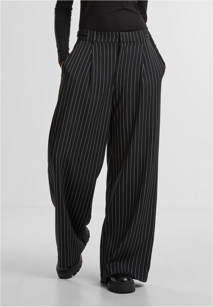 URBAN CLASSICS Stoffhose Ladies Pinstripe Wide günstig online kaufen