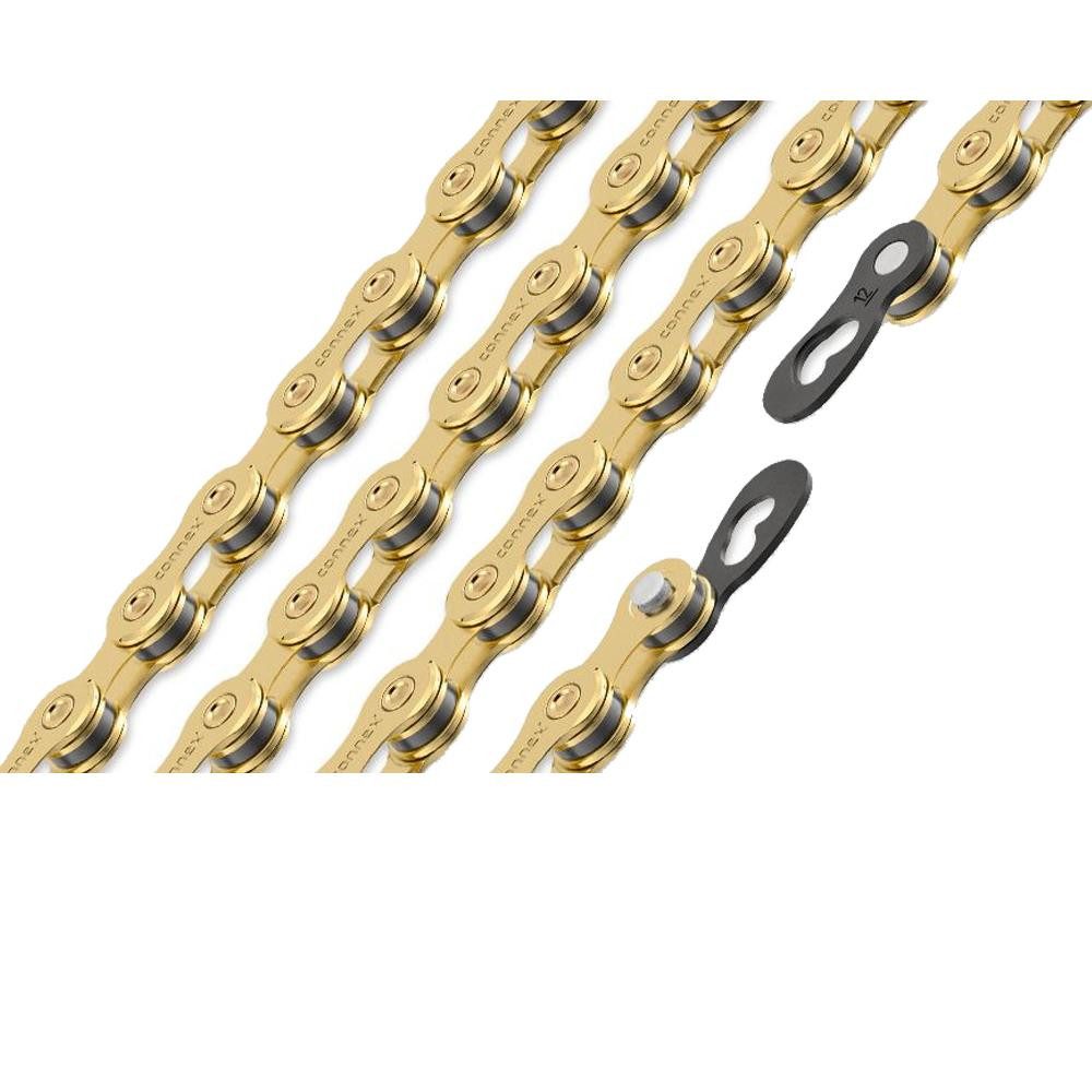 Connex Fahrradkette Connex 12sG Fahrradkette 12-fach, 126 Glieder, Gold - Technisches High