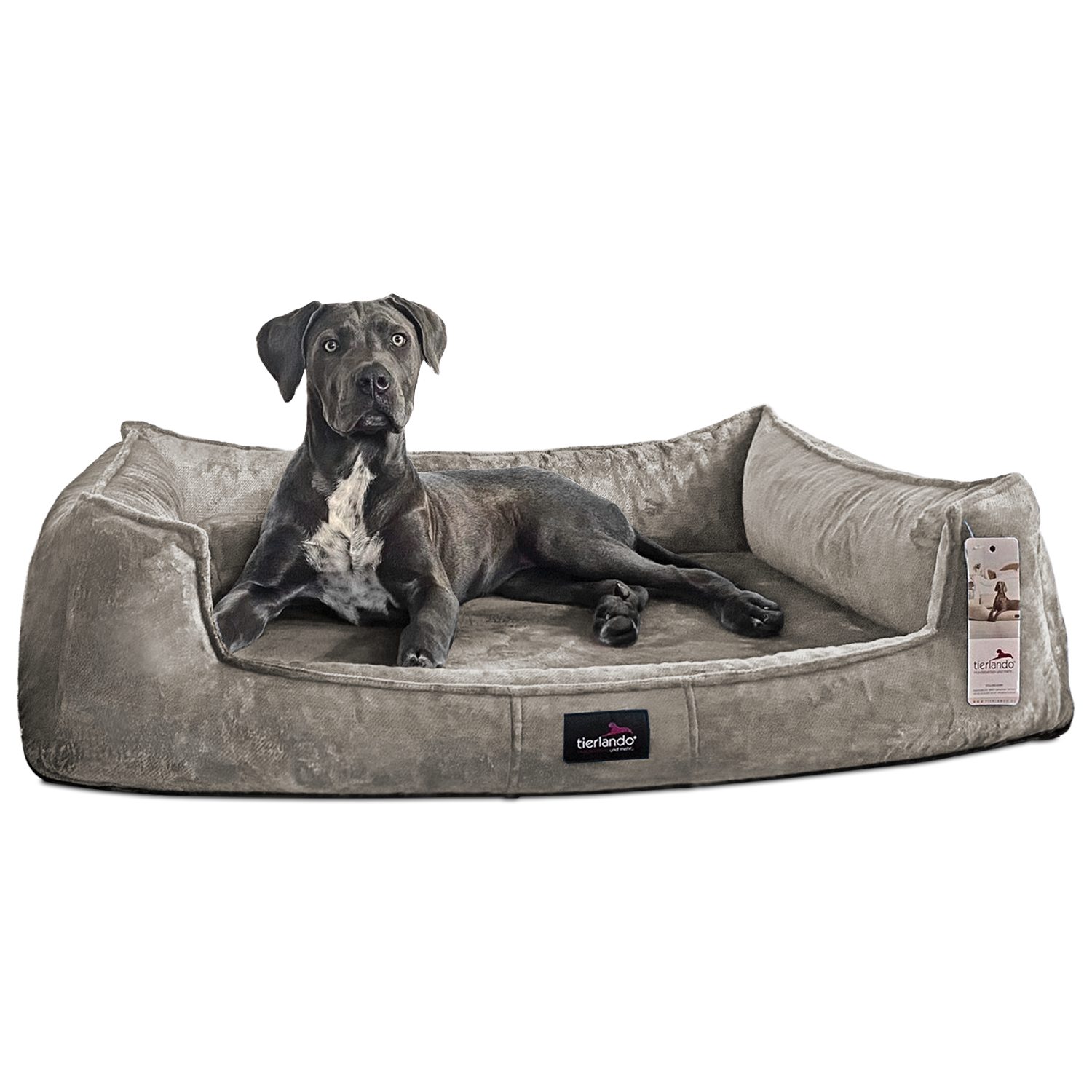 Tierbett Orthopädisches Hundebett FRANKLIN Kuscheliger Teddy-Stoff - Hundesofa