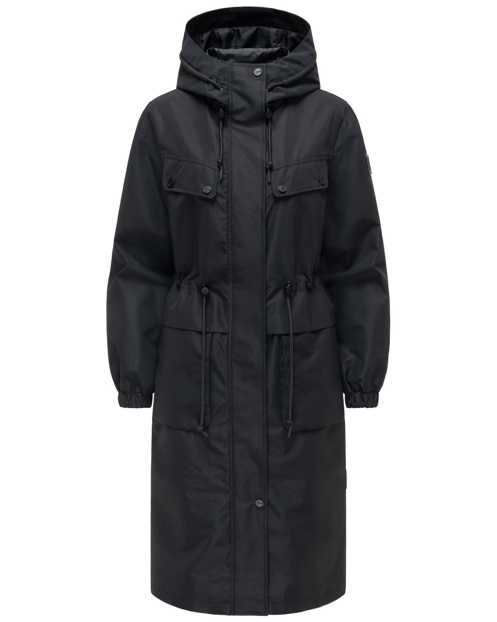 Navahoo Langmantel Kirschwind 14 Wasserdichter Übergangsmantel mit Brusttaschen