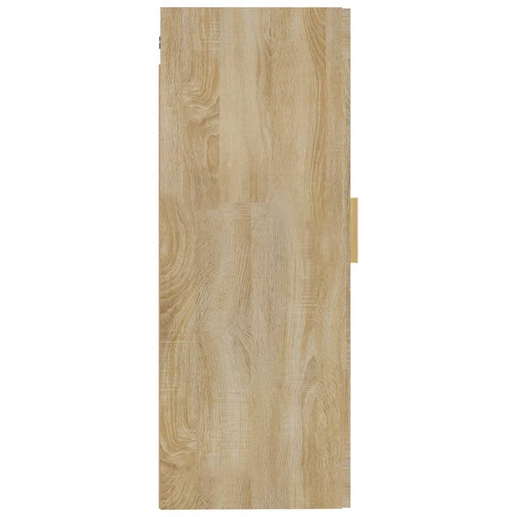 cm Holzwerkstoff Wandregal Sonoma-Eiche 35x34x90 Wandschrank furnicato