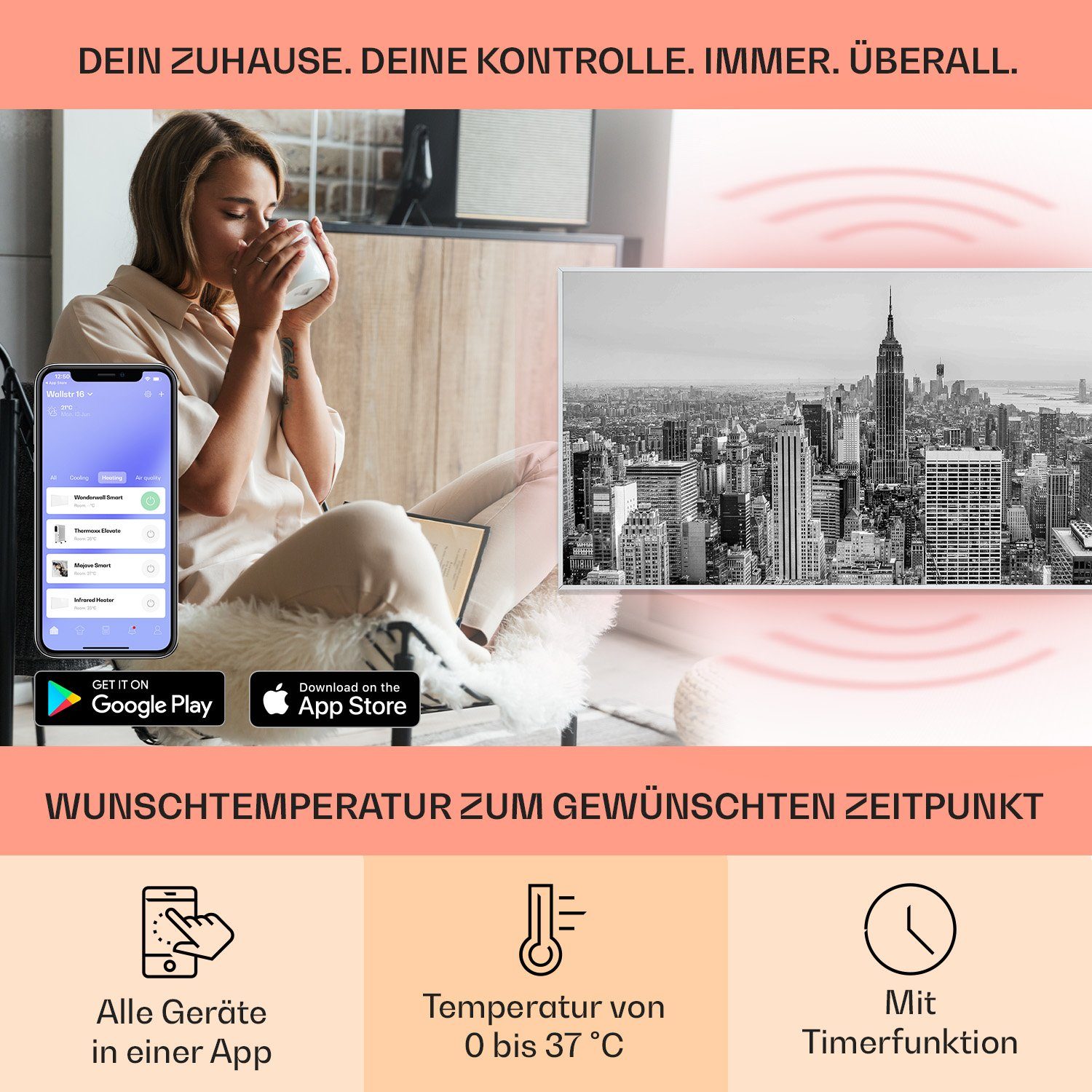 Klarstein Heizkörper Wonderwall Air Art Smart günstig online kaufen