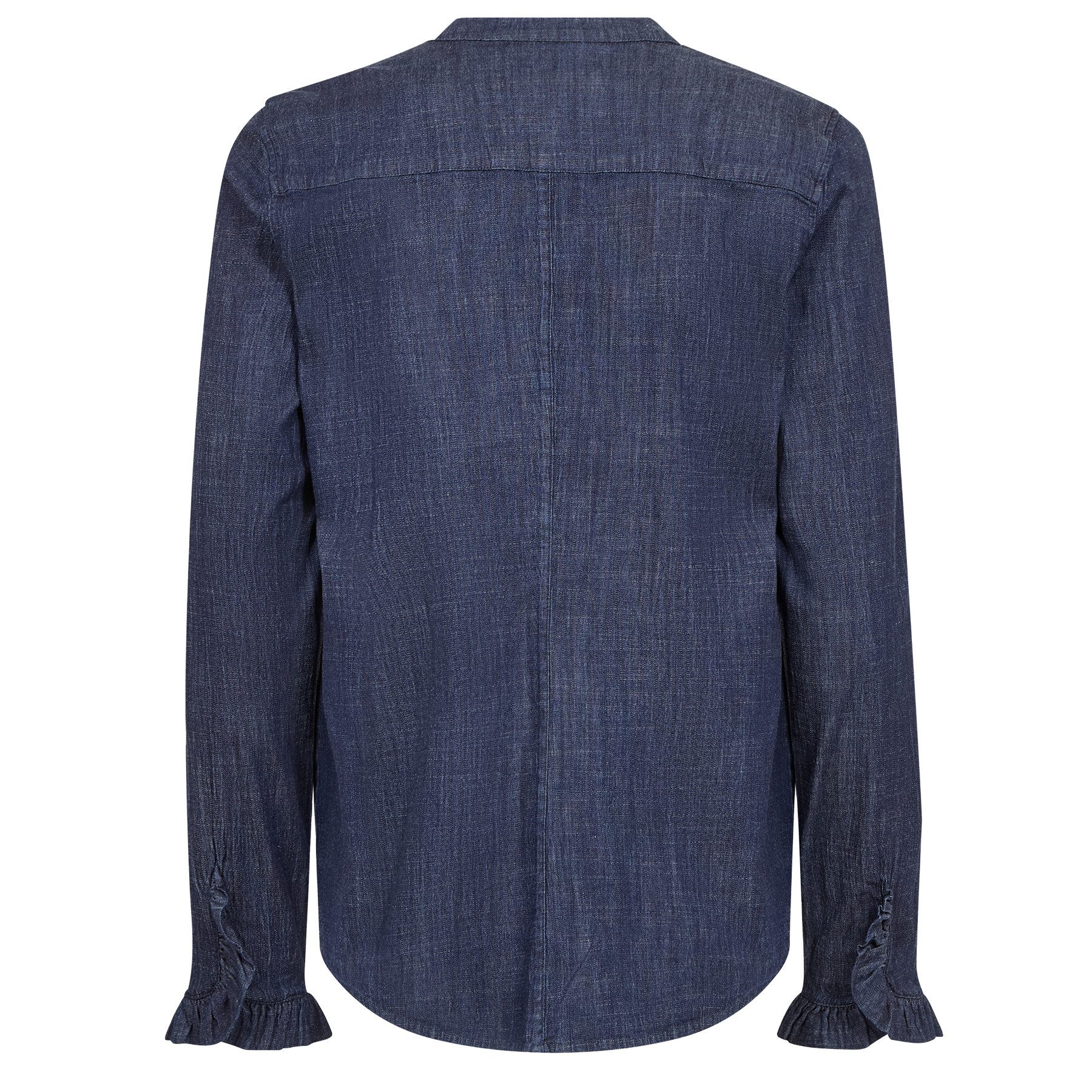 Mos Mosh Langarmbluse MOS MOSH Bluse MATTIE DENIM mit Lyocell - Dark Blue
