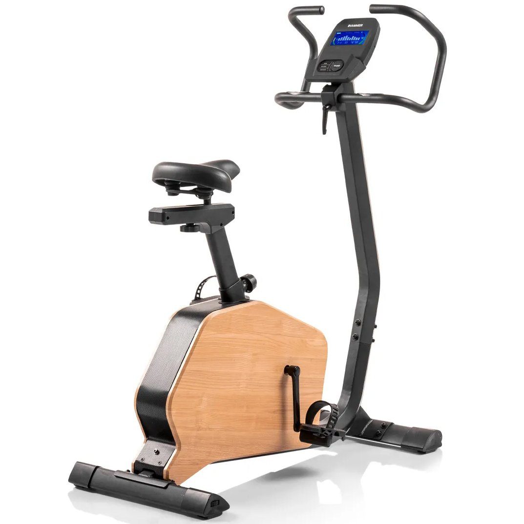 Hammer Heimtrainer CardioPace 5.0 NorsK, edles Holz-Design, 36 Programme, Zwift & Kinomap