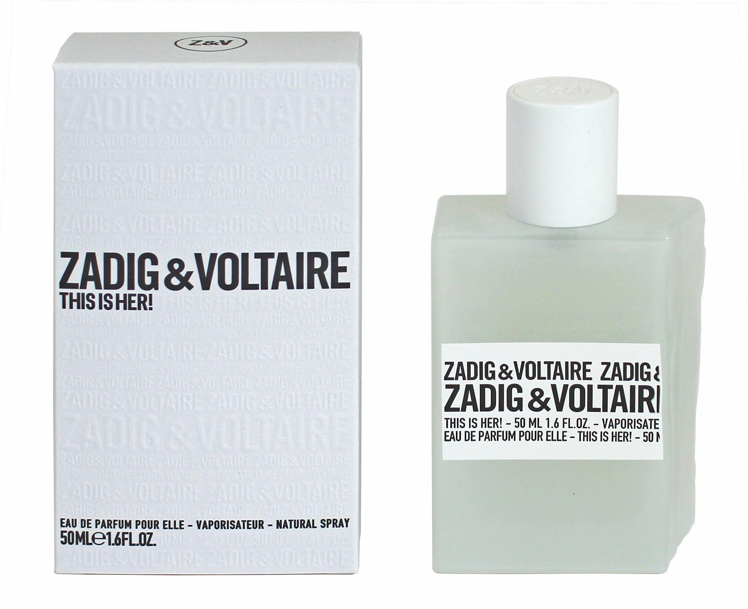 ZADIG & VOLTAIRE Eau de Parfum This Is Her, Glasflakon, Parfüm EDP, Damenduft