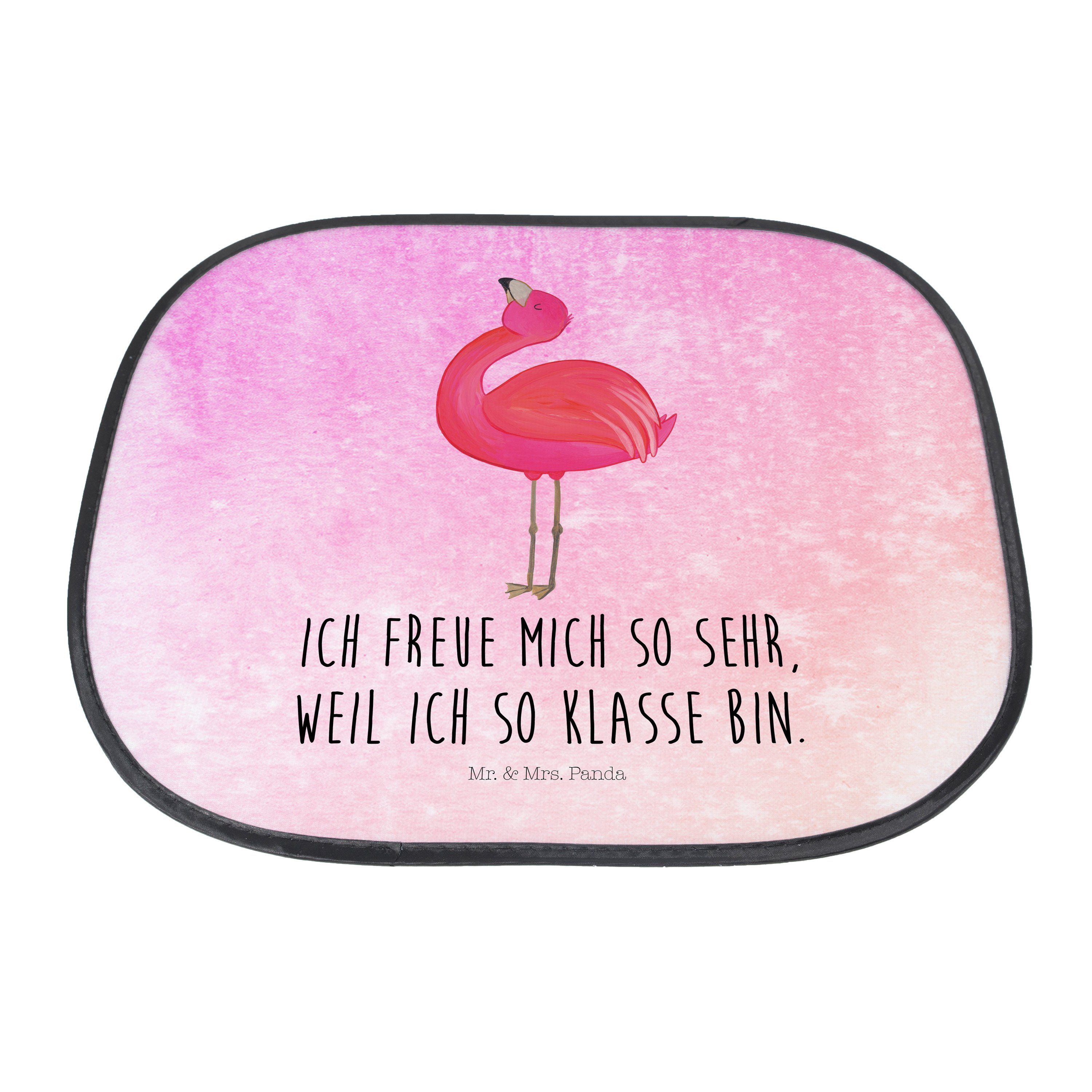 Mrs. Sonnenschutz Pink stolz Sonnenschu, - Seidenmatt - Aquarell Panda, Mr. Freundin, rosa, Geschenk, & Flamingo