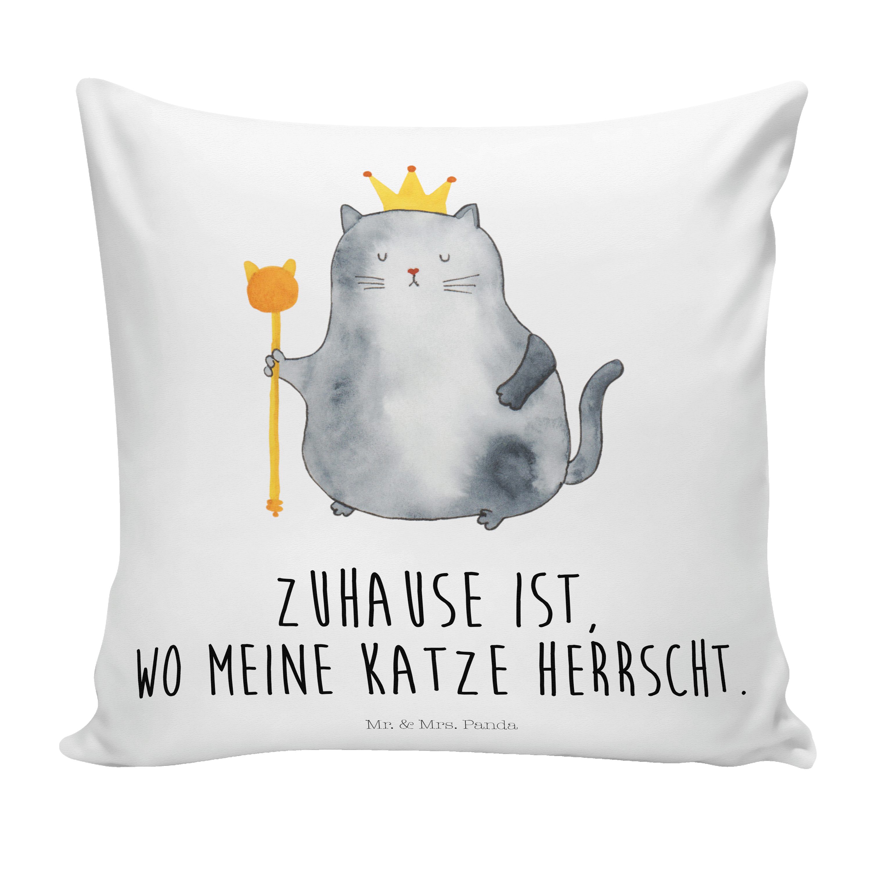 Mr. & Mrs. Panda Dekokissen »Katzen Koenig Weiß Queen, Katzenmotiv