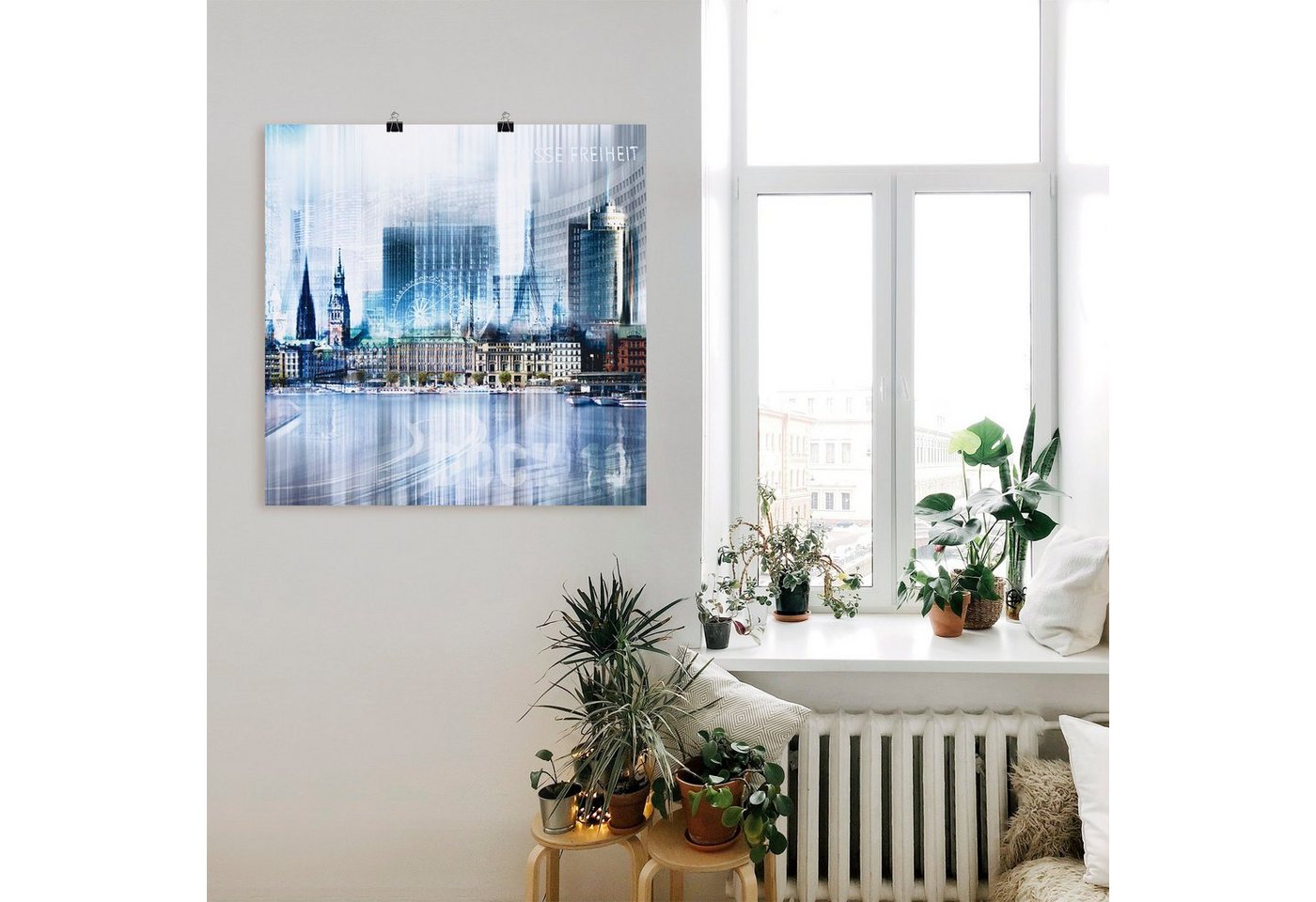 Artland Wandbild »Hamburg Collage I«, Deutschland (1 Stück), in vielen Größen & Produktarten -Leinwandbild, Poster, Wandaufkleber / Wandtattoo auch für Badezimmer geeignet-kaufen