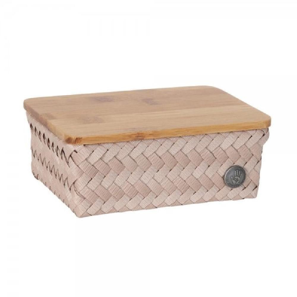 Badorganizer Handed By Aufbewahrungskorb Top Fit Small Mit Bambusdeckel Caffè Latte