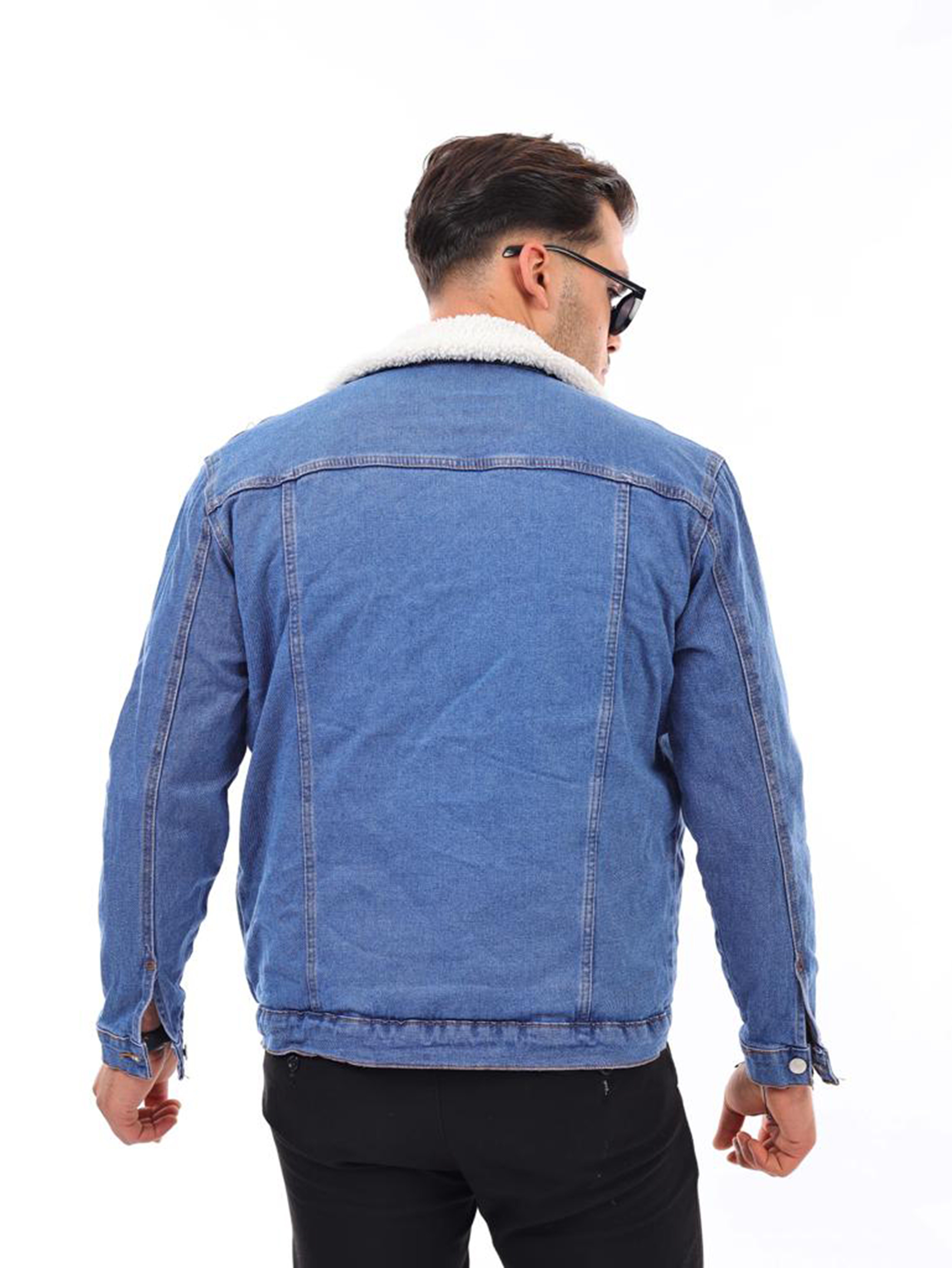 Megaman Jeans Jeansjacke Jeans Sweatjacke Herren Übergangsjacke Denim Gefüttert Mit Innenfutter – Bild 5 von 5