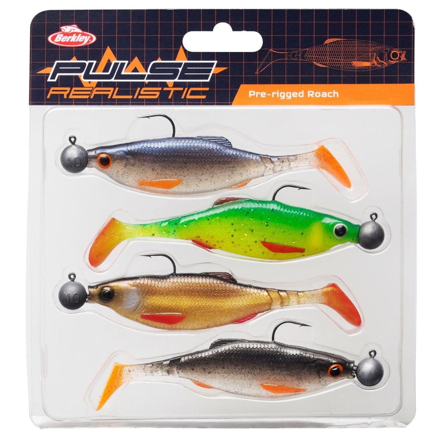 Kunstköder Berkley Pulse Realistic Roach Prerigged - Gummifschset