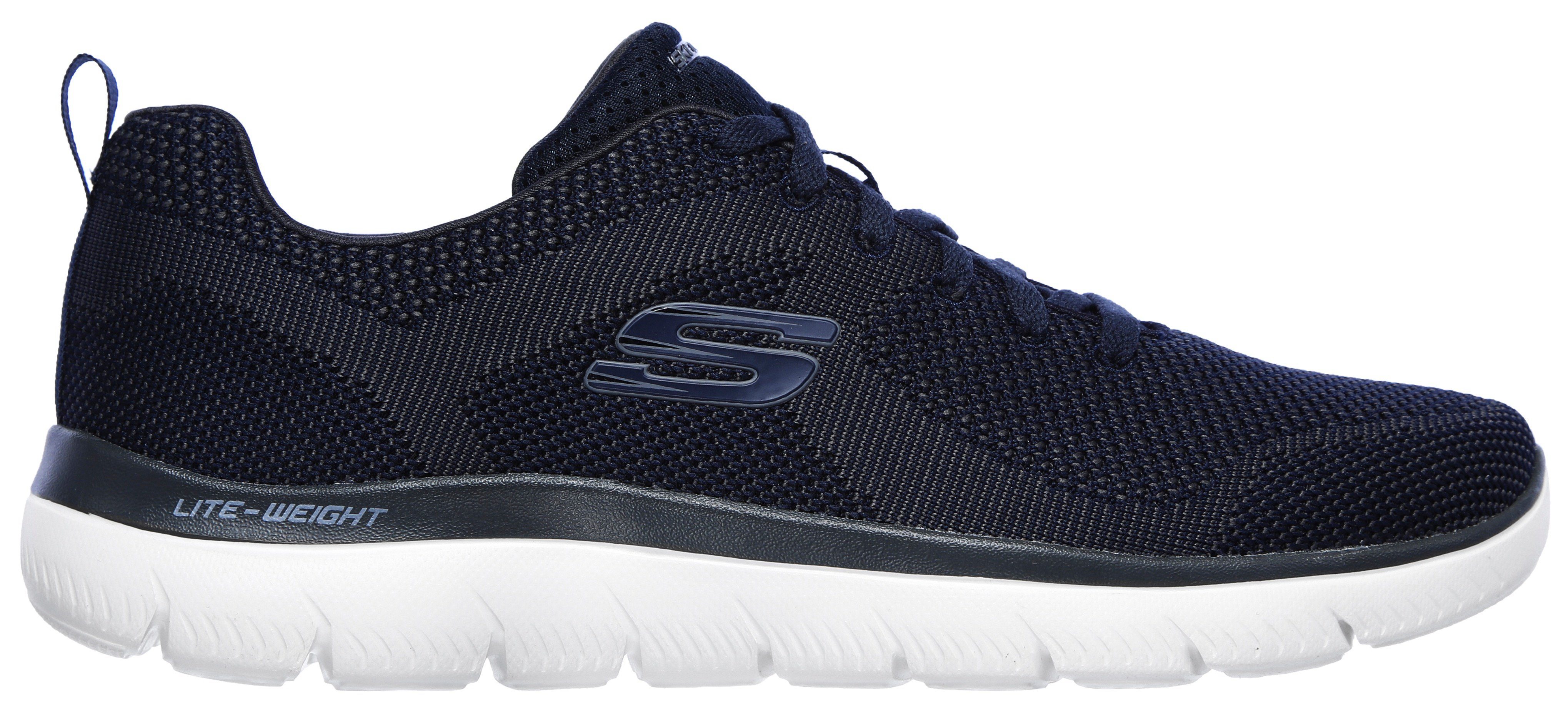 Skechers SUMMITS Sneaker mit gepolstertem Schaftrand, Freizeitschuh, Halbschuh, Schnürschuh