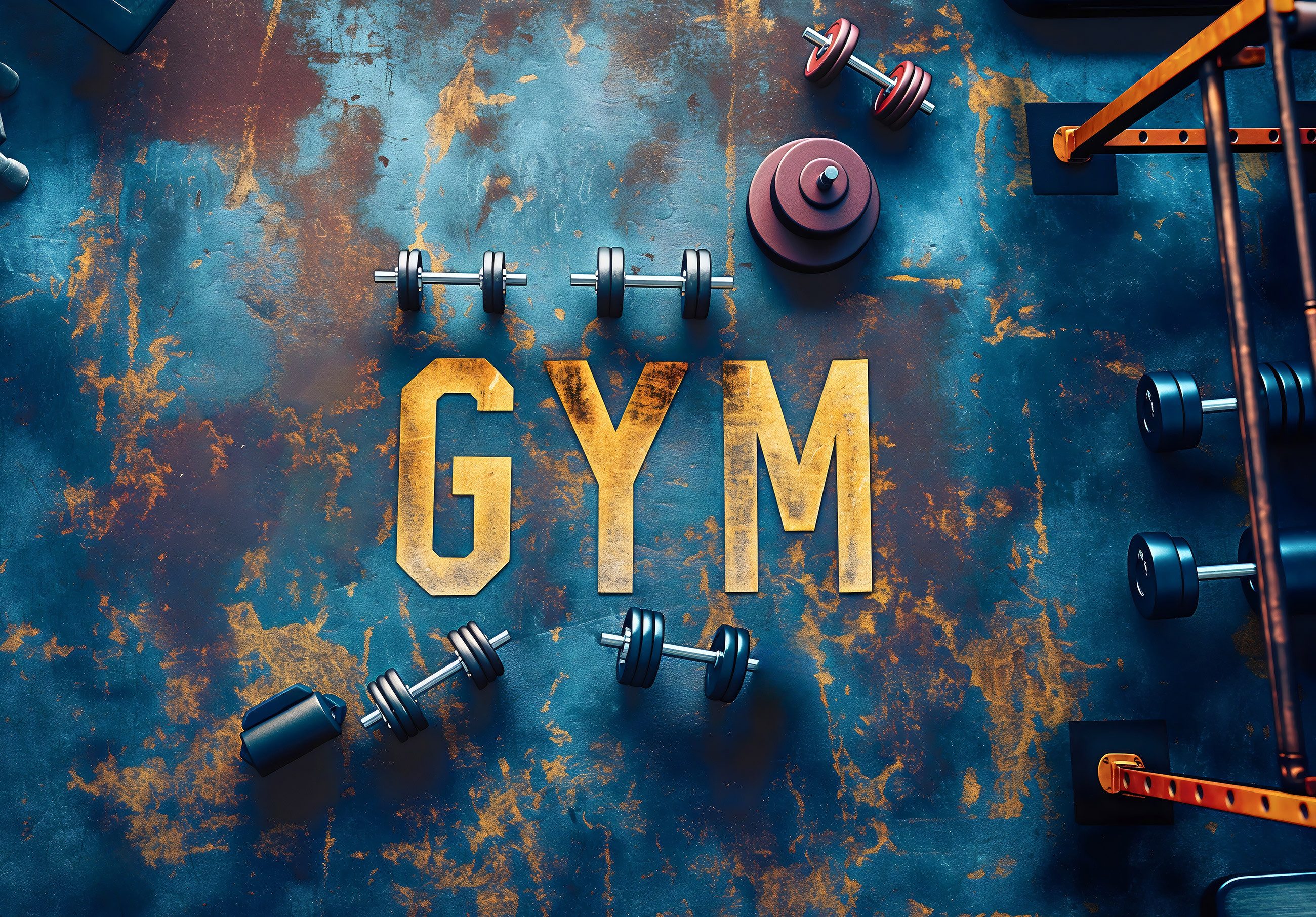 Wallarena Fototapete Gym Sport Blau Vlies Tapete Wohnzimmer Schlafzimmer Wa günstig online kaufen