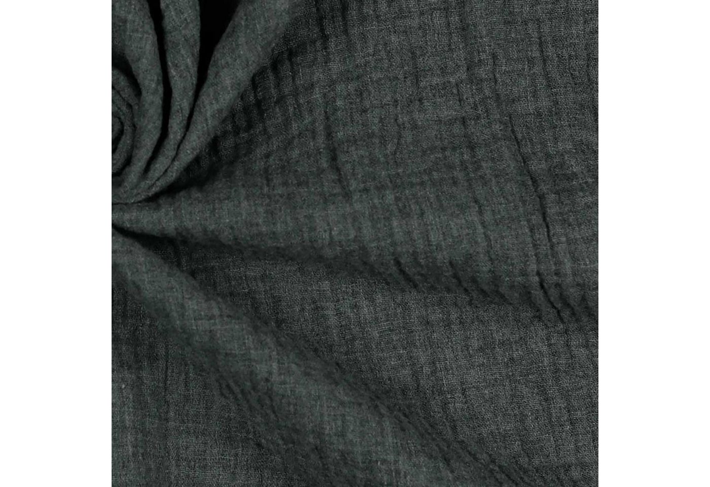 Thumbnail - maDDma Stoff Melierter Musselin Stoff 50x136cm uni, 004 - grau