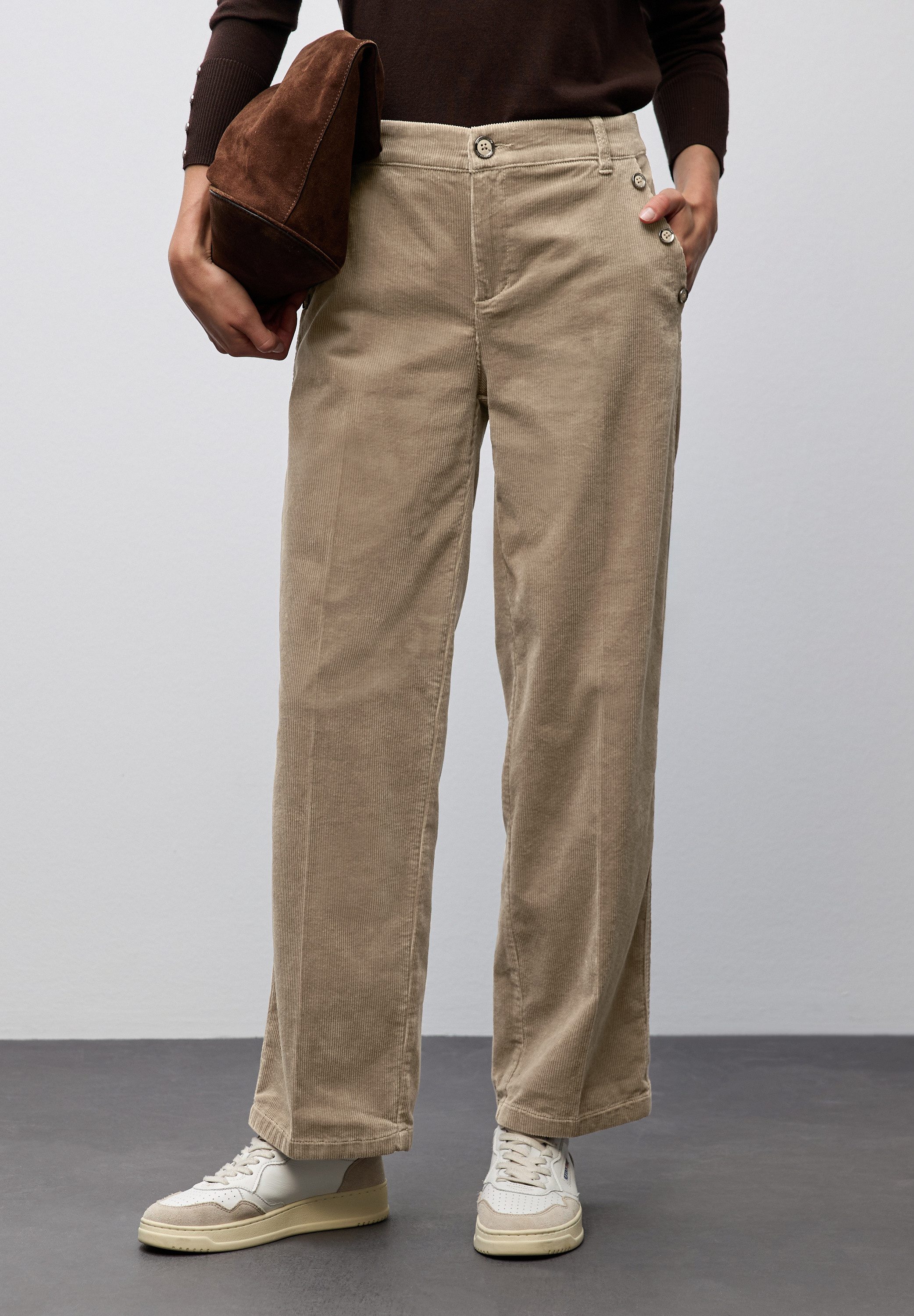 STREET ONE Cordhose Straight Leg, Mid günstig online kaufen