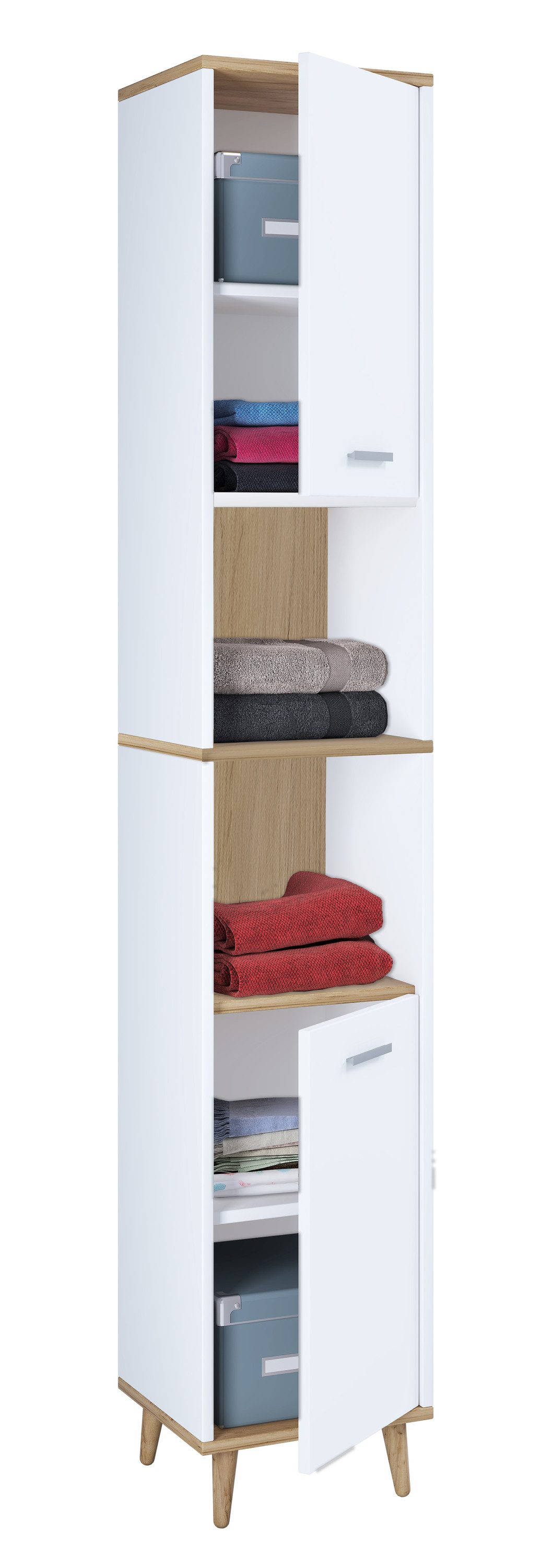 VCM Hochschrank Holz Badmöbel Bad Hochschrank günstig online kaufen