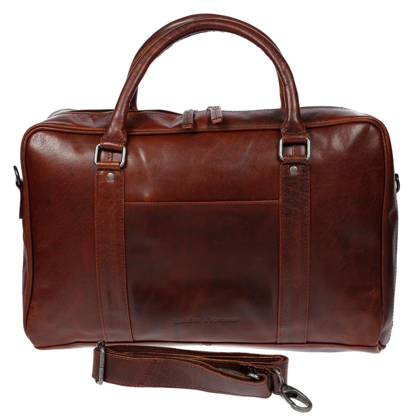 Christian Wippermann Businesstasche Große Aktentasche Laptoptasche 15.6 Zoll aus