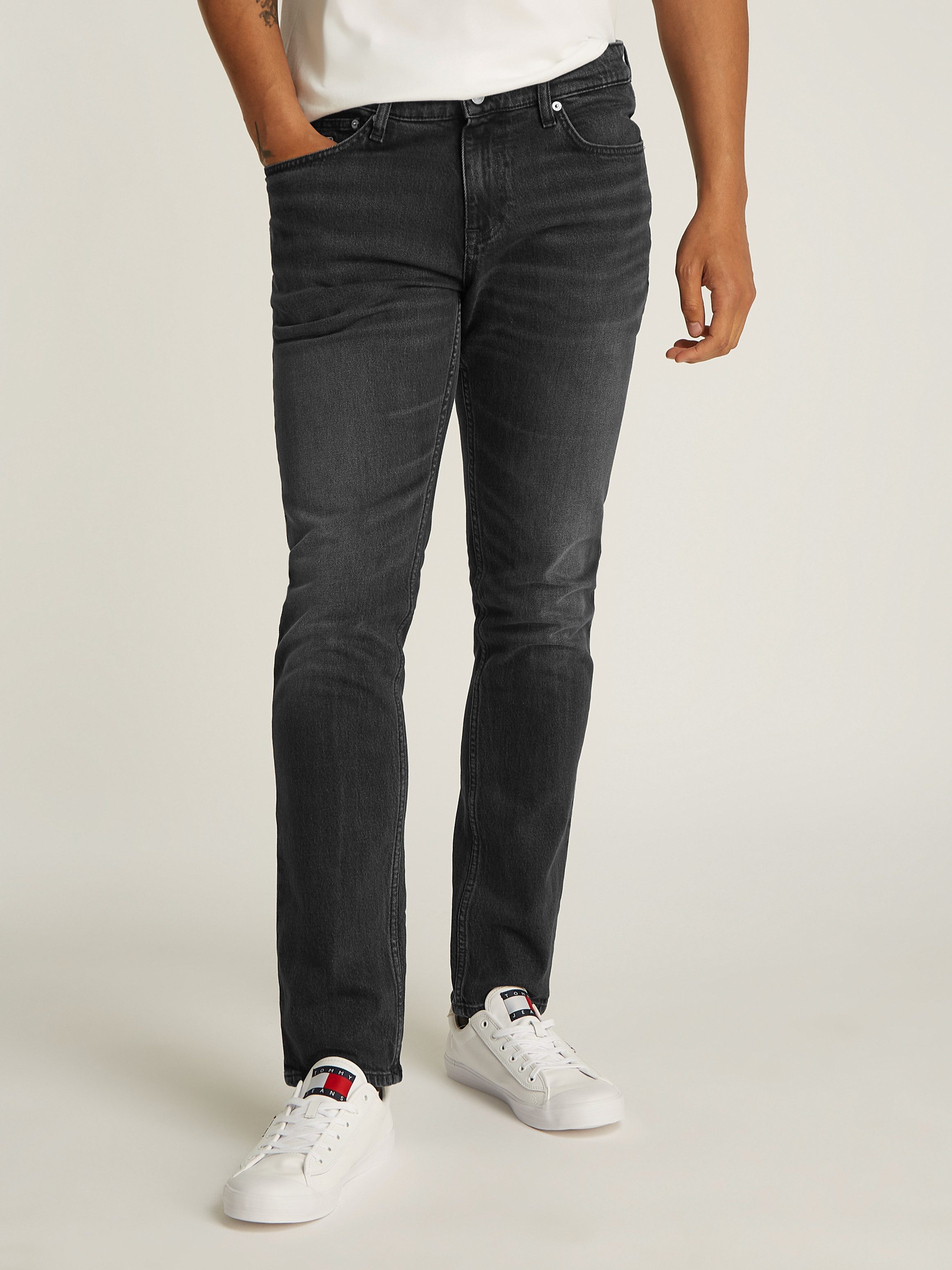 Tommy Jeans Slim-fit-Jeans Scanton Slim Denim mit Logostickereien günstig online kaufen
