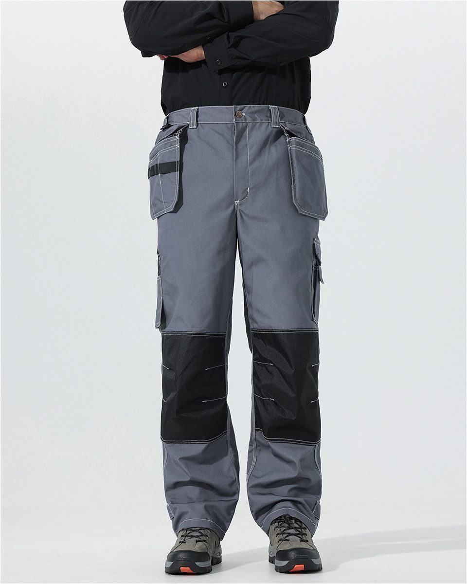 YOUTHUP Arbeitshose Herren Arbeitshose mit Praktischen Taschen für Werkstattarbeit