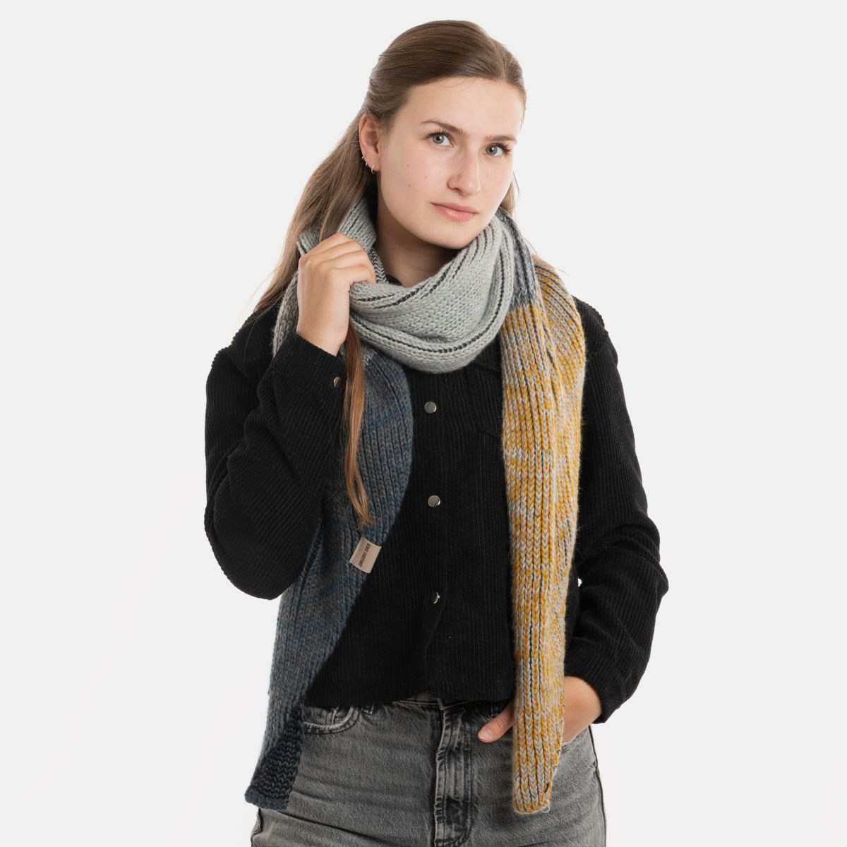 Knit Factory Strickschal Remy Schal Frosty Clay, (1-St), Schal Halstuch Dreiecksschal Tuch Strickmode