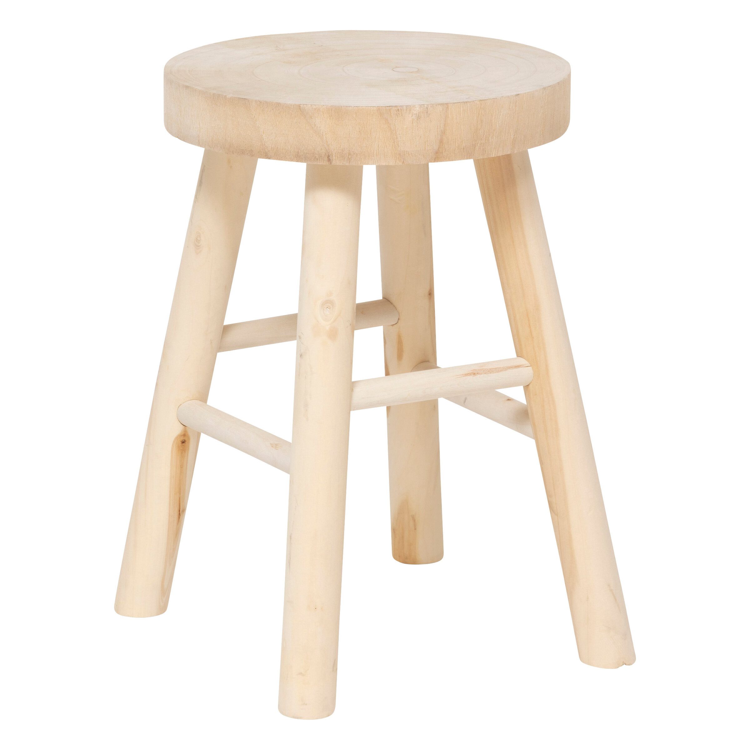 Atmosphera Créateur d'intérieur Sitzhocker Holzhocker NYAR, Ø 28 cm (1 Stk., Sitzhocker), funktional