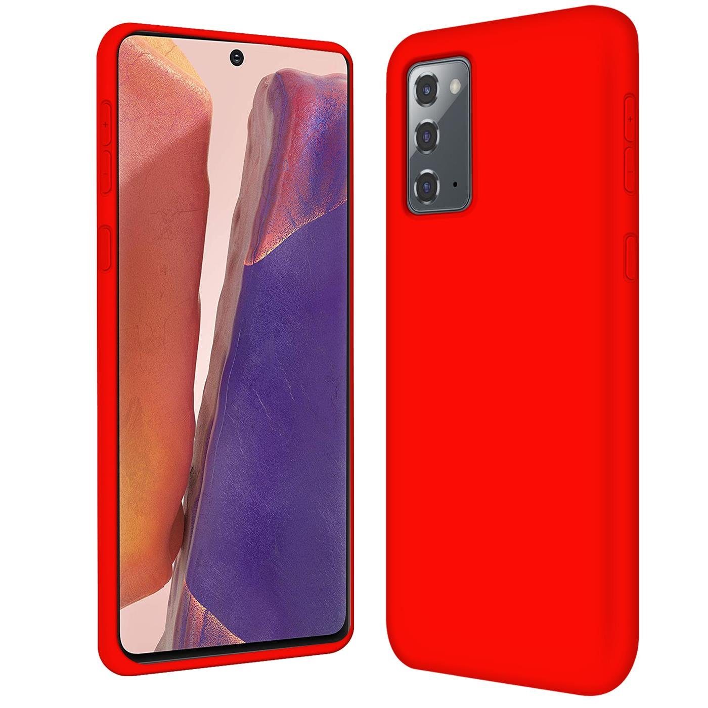 CoolGadget Handyhülle Silikon Case für das Samsung Galaxy Note 20 Slim TPU Cover 6,7 Zoll, Weiche Schutz Hülle mit Innen Fleece aus Stoff Handy Tasche