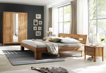 Home affaire Schlafzimmer-Set Modesty I, (Set, 4-St), bestehend aus einem 140 cm Bett, 3-türigem Schrank