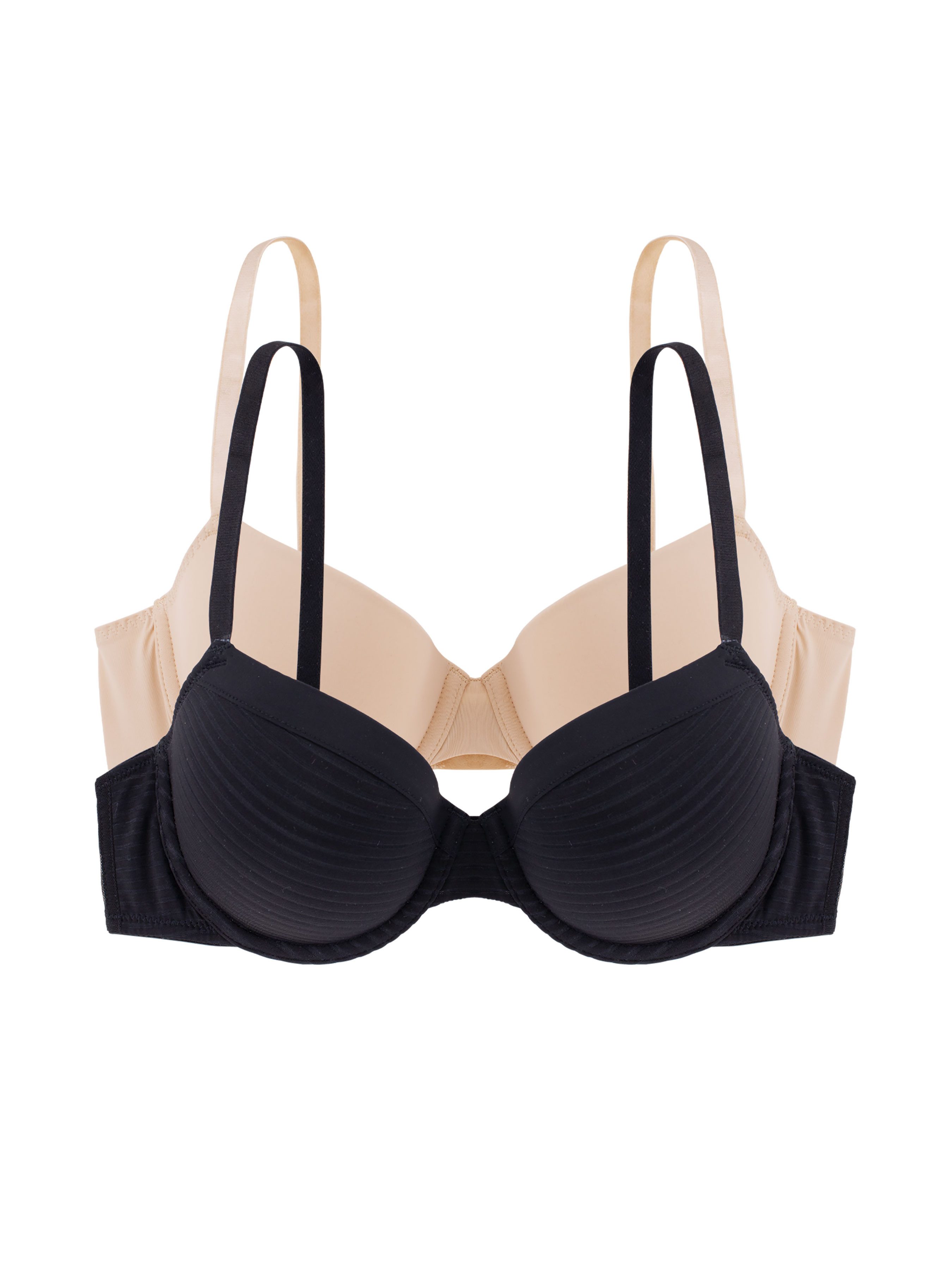 Dorina Bügel-BH Louise (2er Pack) weicher Stoff, verstellbare Träger, elastisch