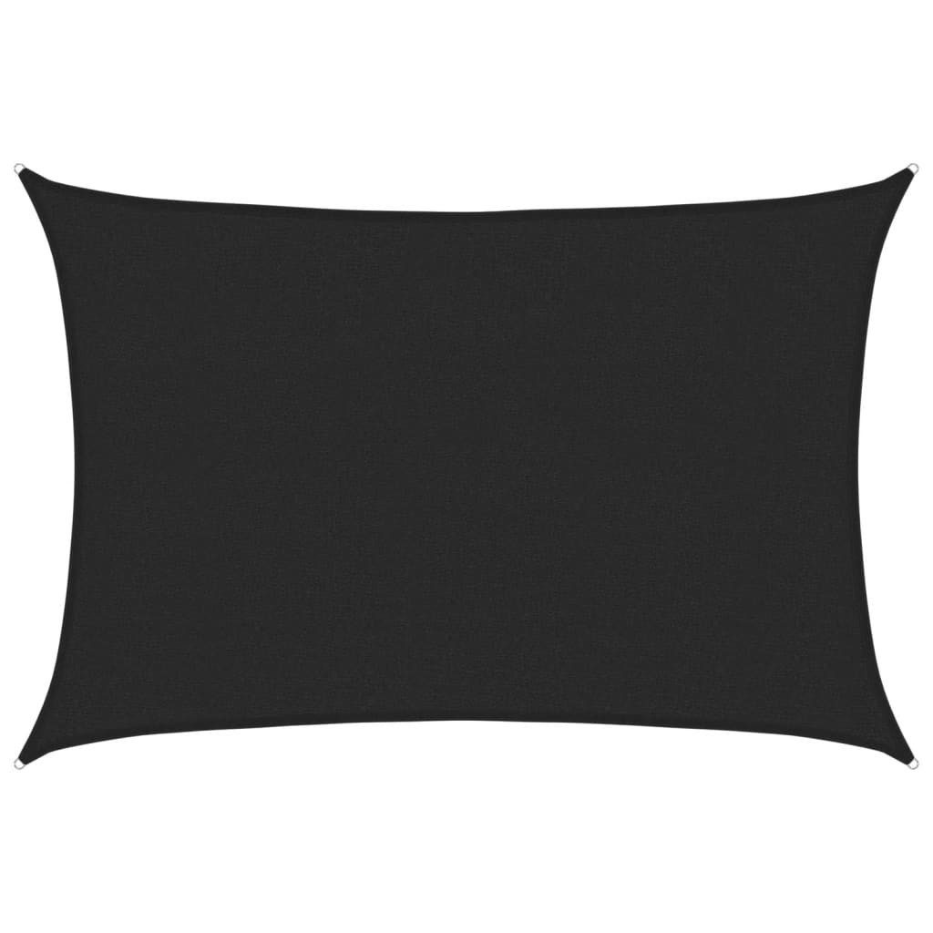Sonnensegel Sonnensegel 160 g/m² Schwarz 2,5x4 m HDPE