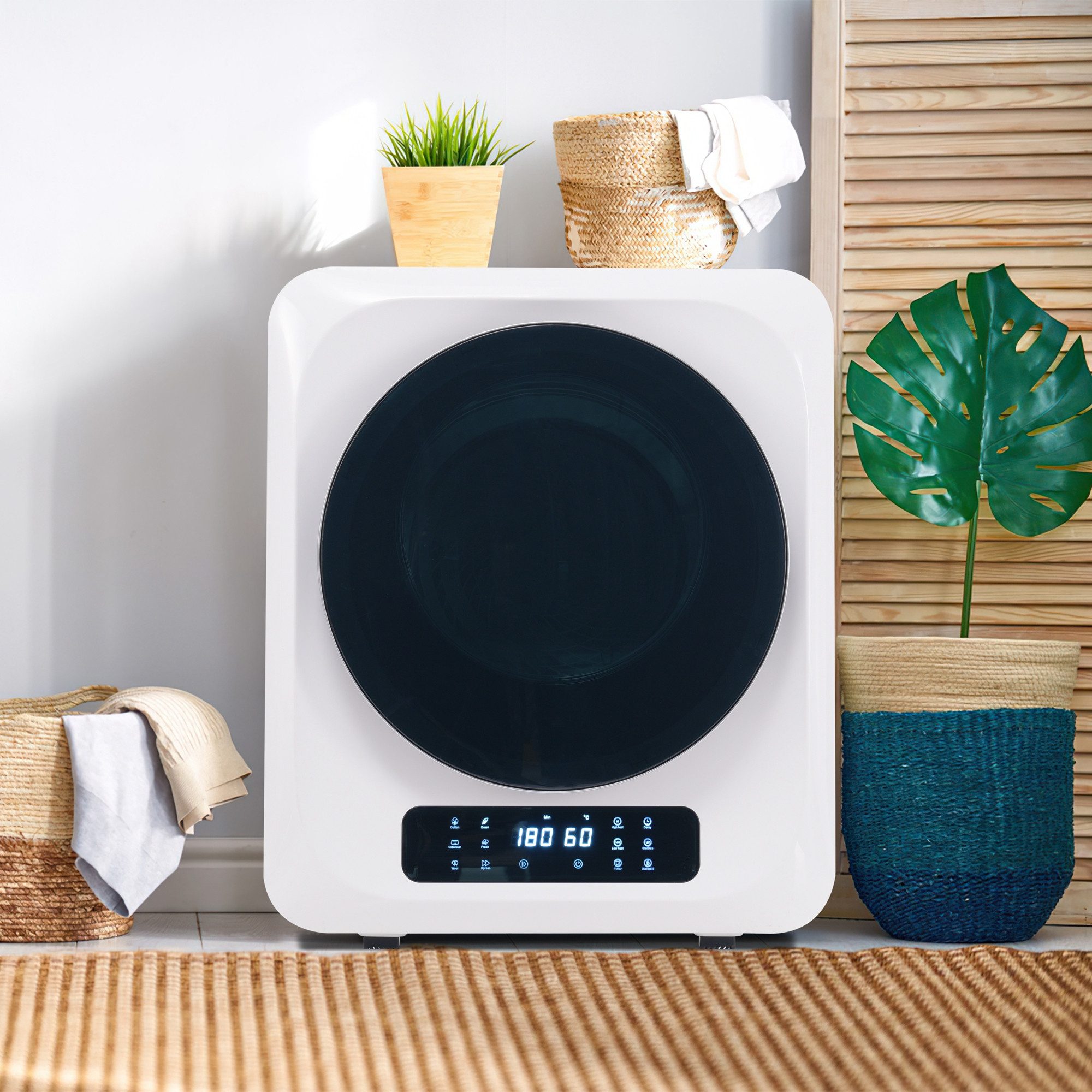 Silonn Ablufttrockner Platzsparendes Wandmontage-Design Wäschetrockner 4 kg mit UV-Funktion, 6 Programmen & LED-Display, Leistungsstarker Wäschetrockner mit 850 W