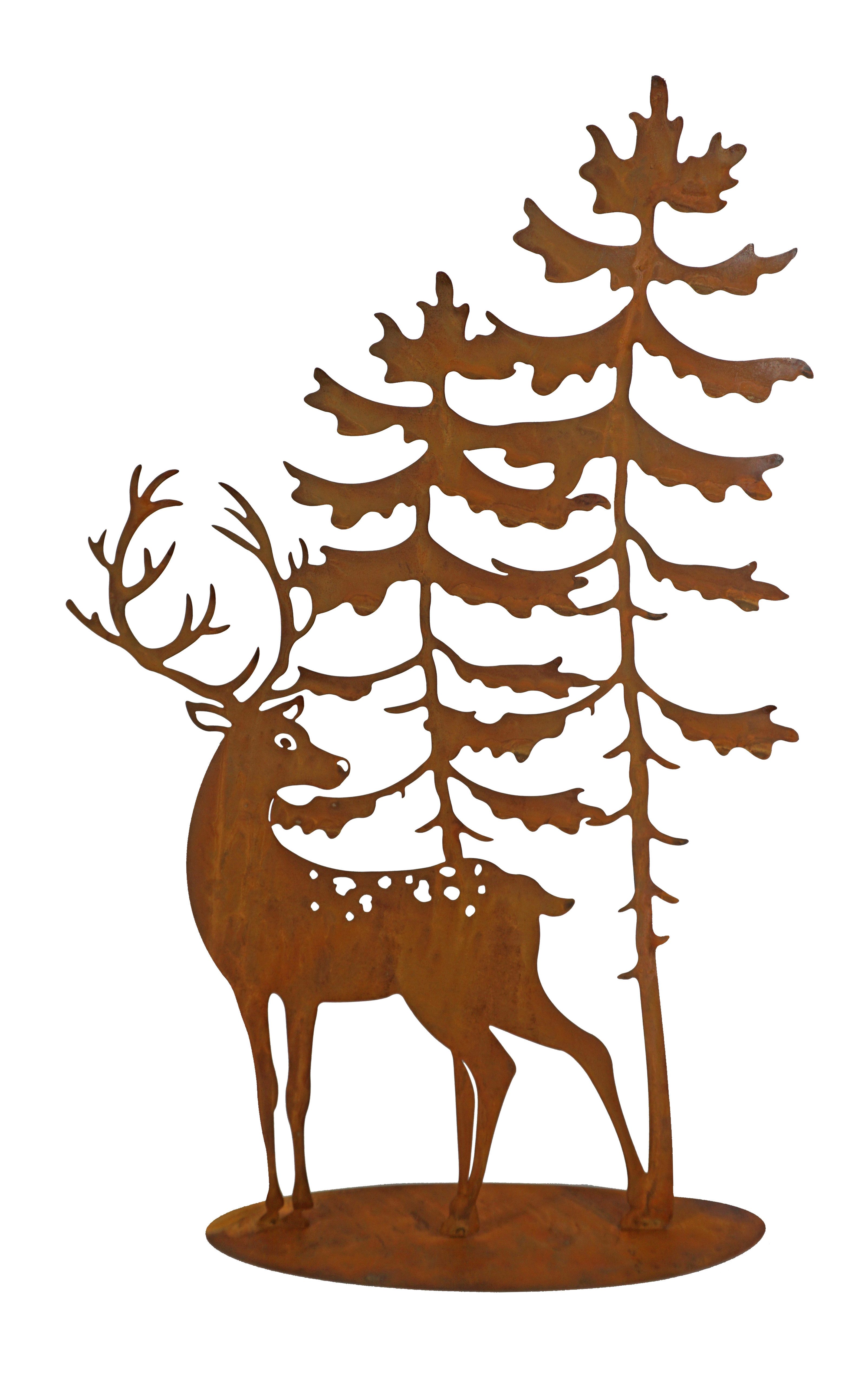 abc HOME Gartenfigur Silhouette Hirsch, Edelrost, 51 cm günstig online kaufen