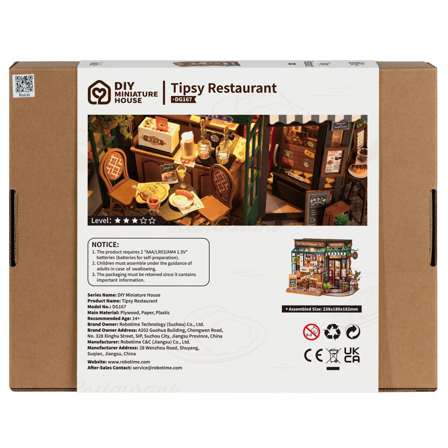ROLIFE 3D-Puzzle DIY "Tipsy Restaurant", 297 Puzzleteile