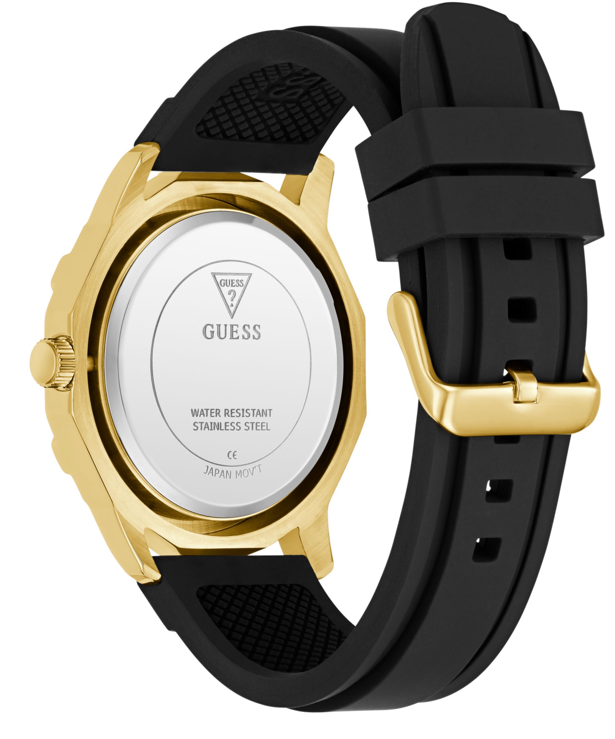 Guess Multifunktionsuhr REGAL GW0954G2, Quarzuhr, Armbanduhr, Herrenuhr, Silikonarmband, Datum